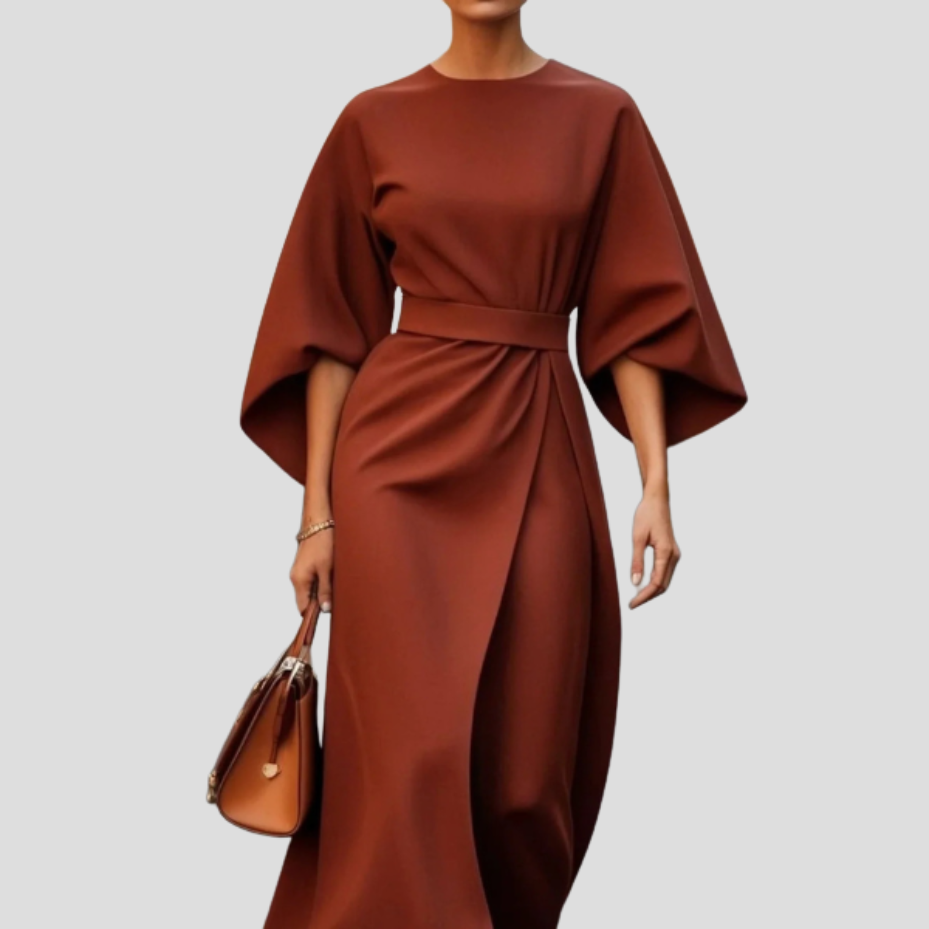 Women Maxi Dress | Belted Waist Structure & Flowing Floor-Length Silhouette for Daily Wear