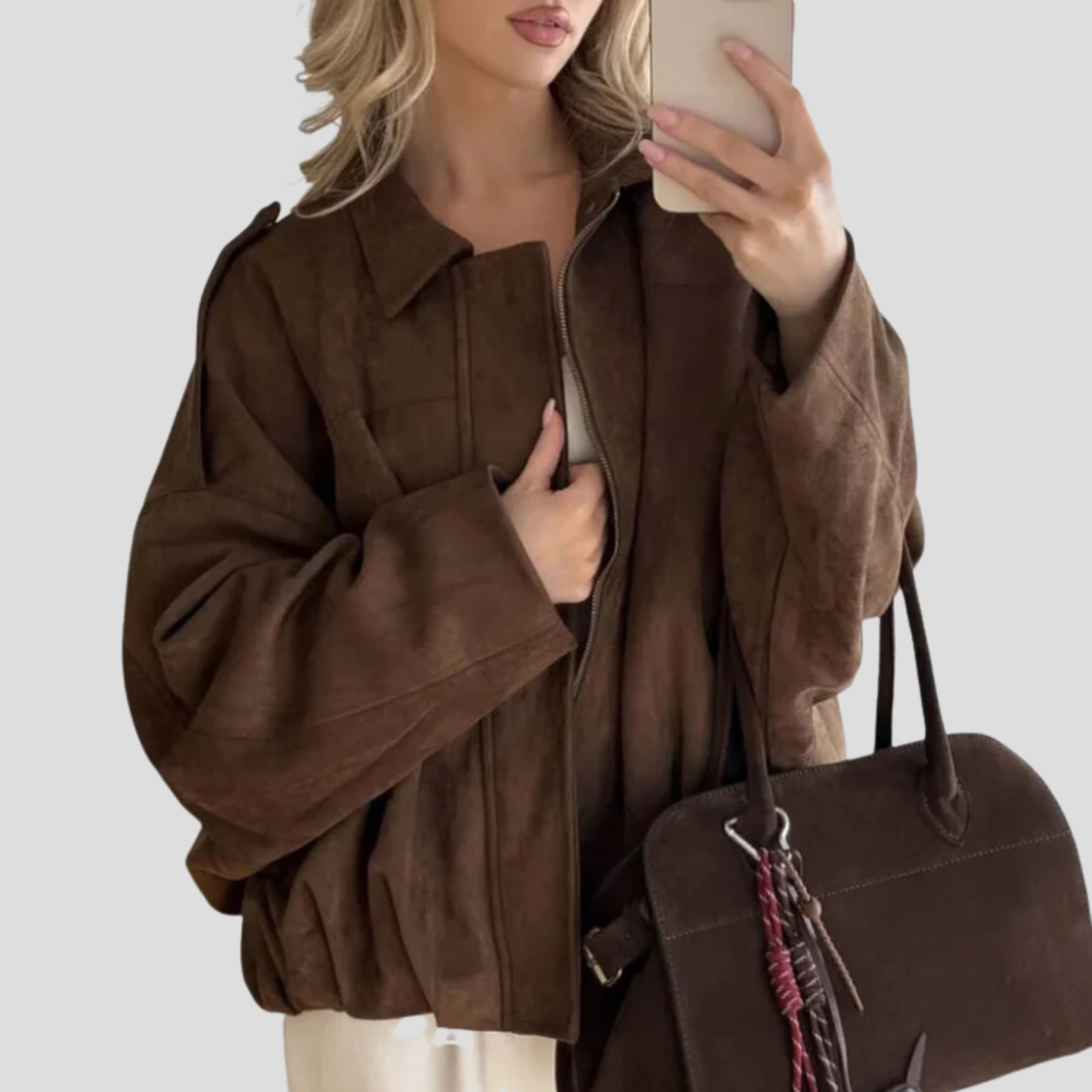 Women Bomber Jacket | Relaxed Silhouette & Minimal Detail Structure for Daily Wear
