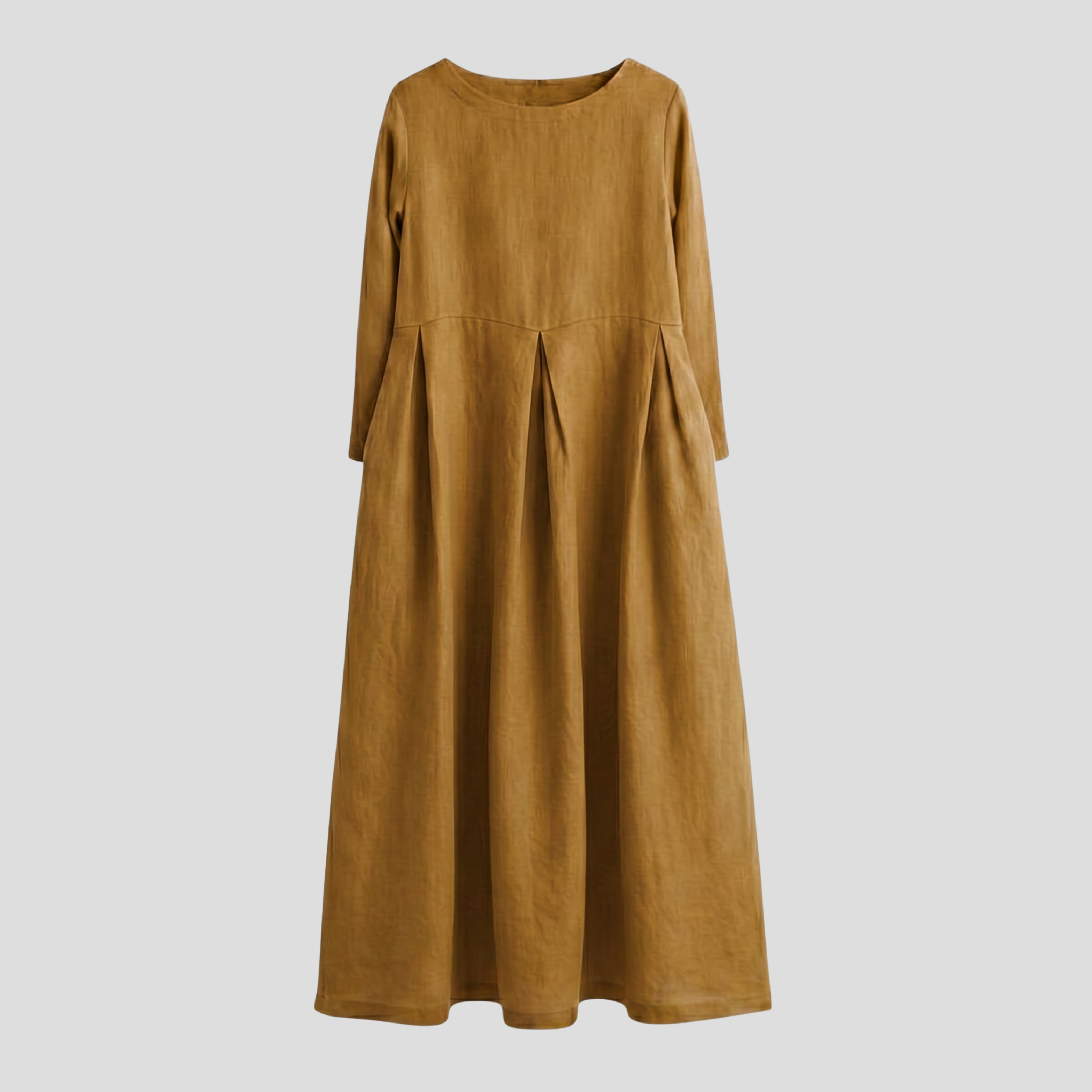 Women Midi Dress | Scoop Neckline Form & Pleated Waist Alignment for Occasion Wear