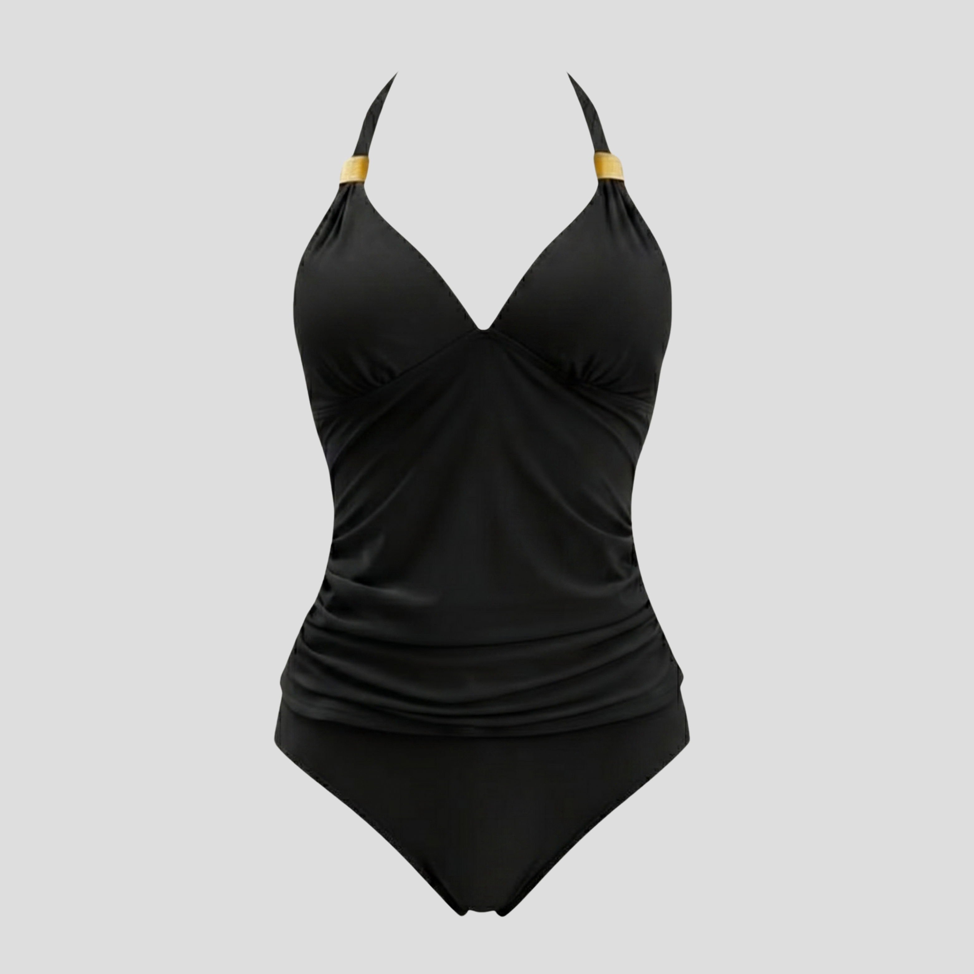 Women Tankini Set | Halter Neckline Form & Ruched Line Alignment for Swimwear