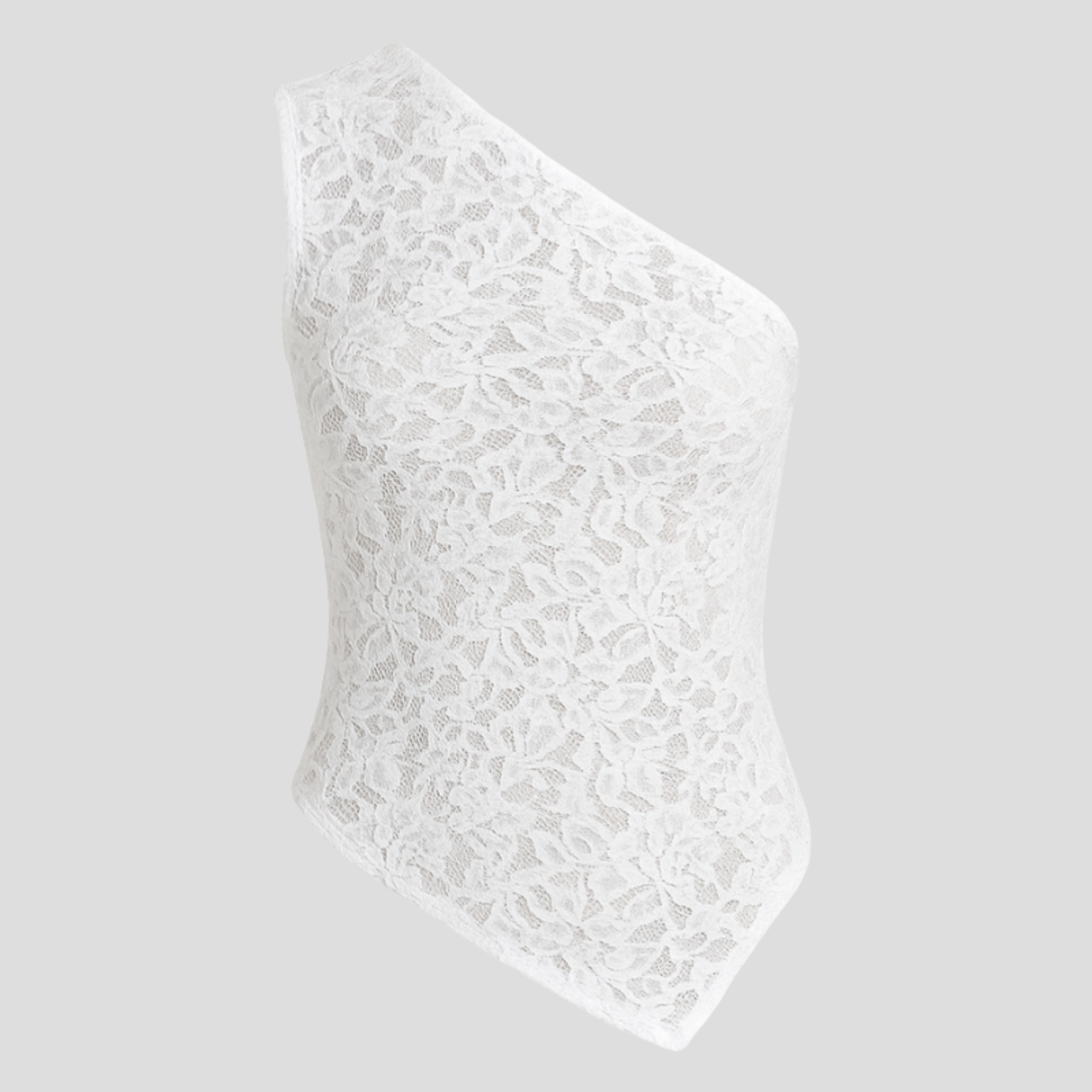Women Lace Top | One-Shoulder Upper Form & Floral Pattern Definition for Occasion Wear