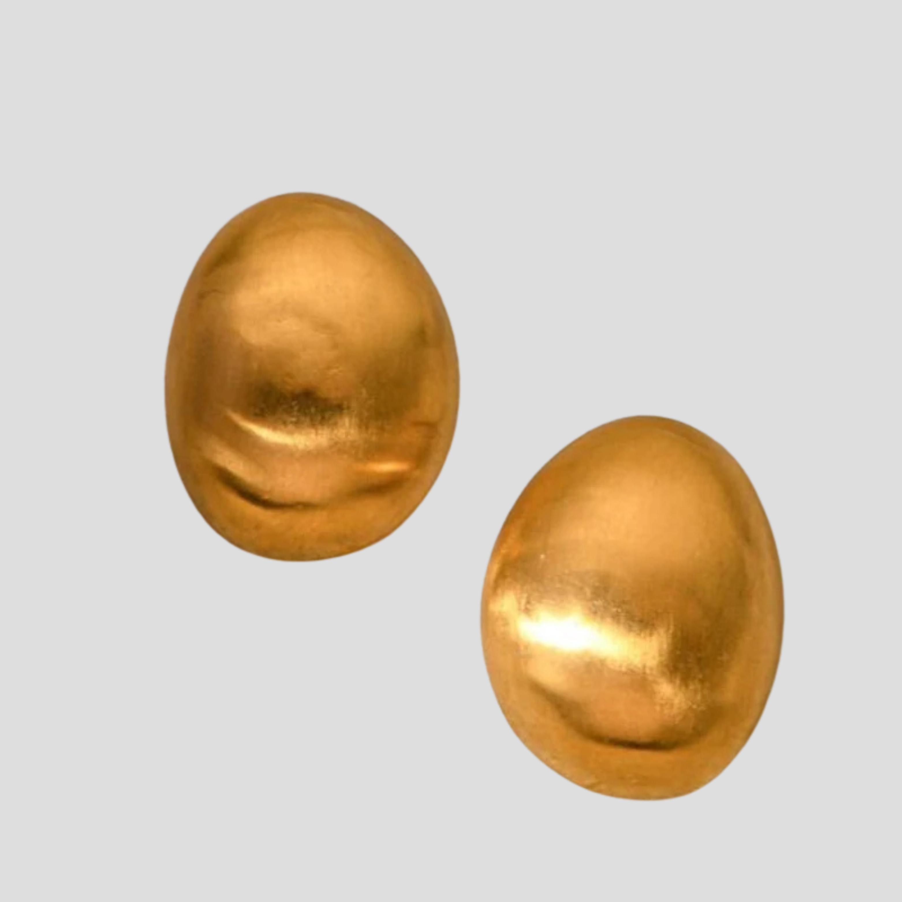 Women Stud Earrings | Dome Silhouette & Matte Gold Finish for Daily Wear