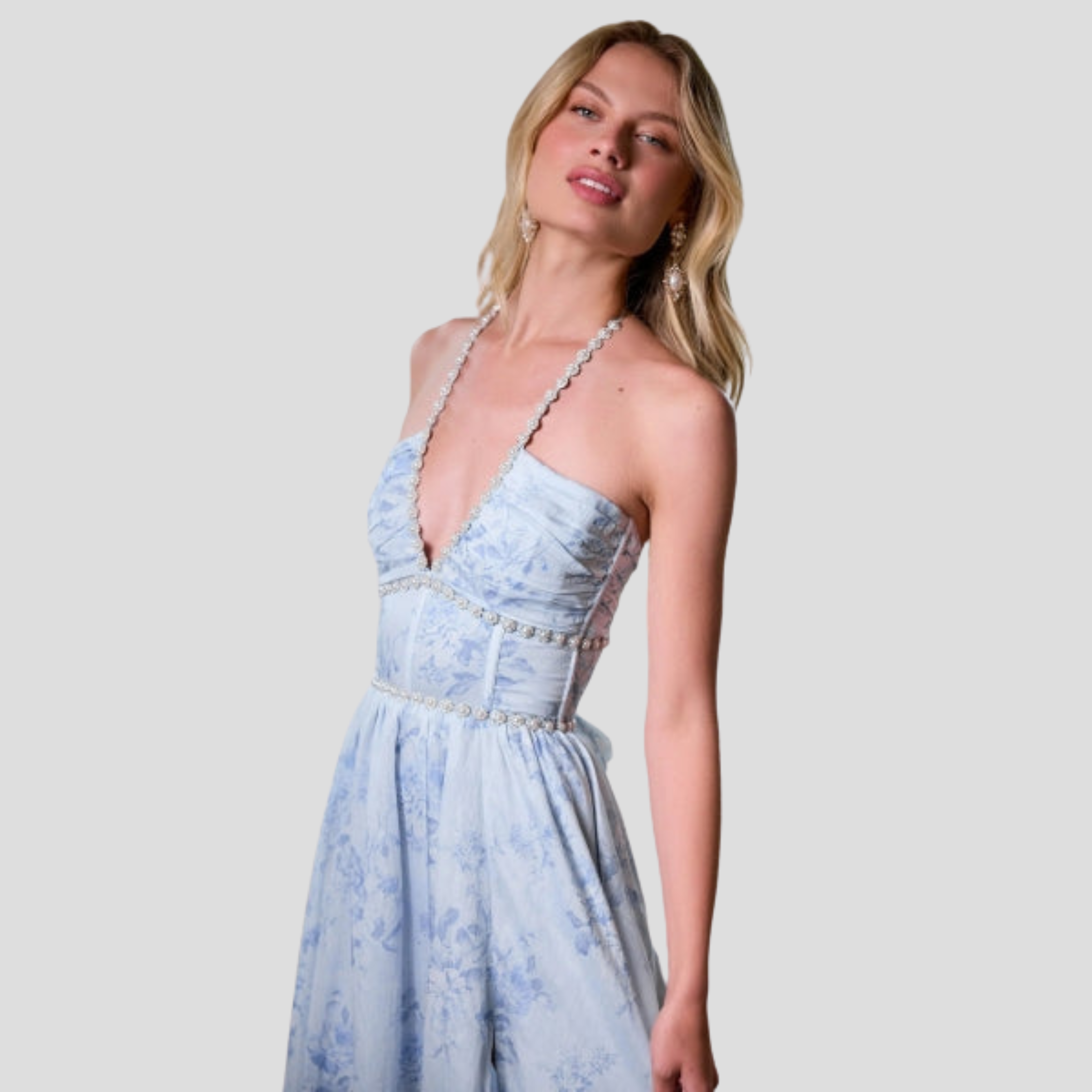 Women Maxi Dress | Corset Bodice Design & Ruffled Hem Silhouette for Evening Wear