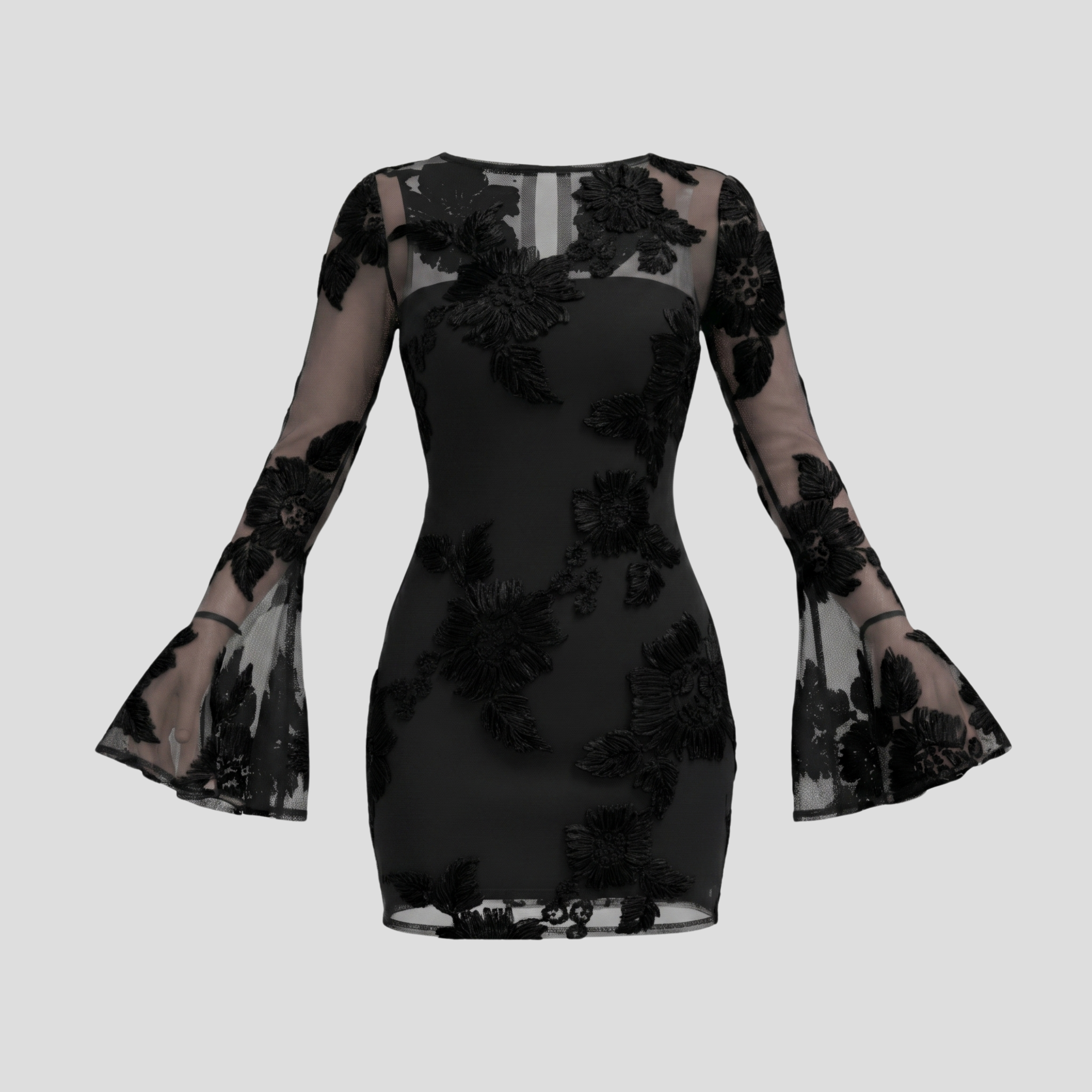 Women Mini Dress | Floral Pattern Form & Backless Alignment for Occasion Wear