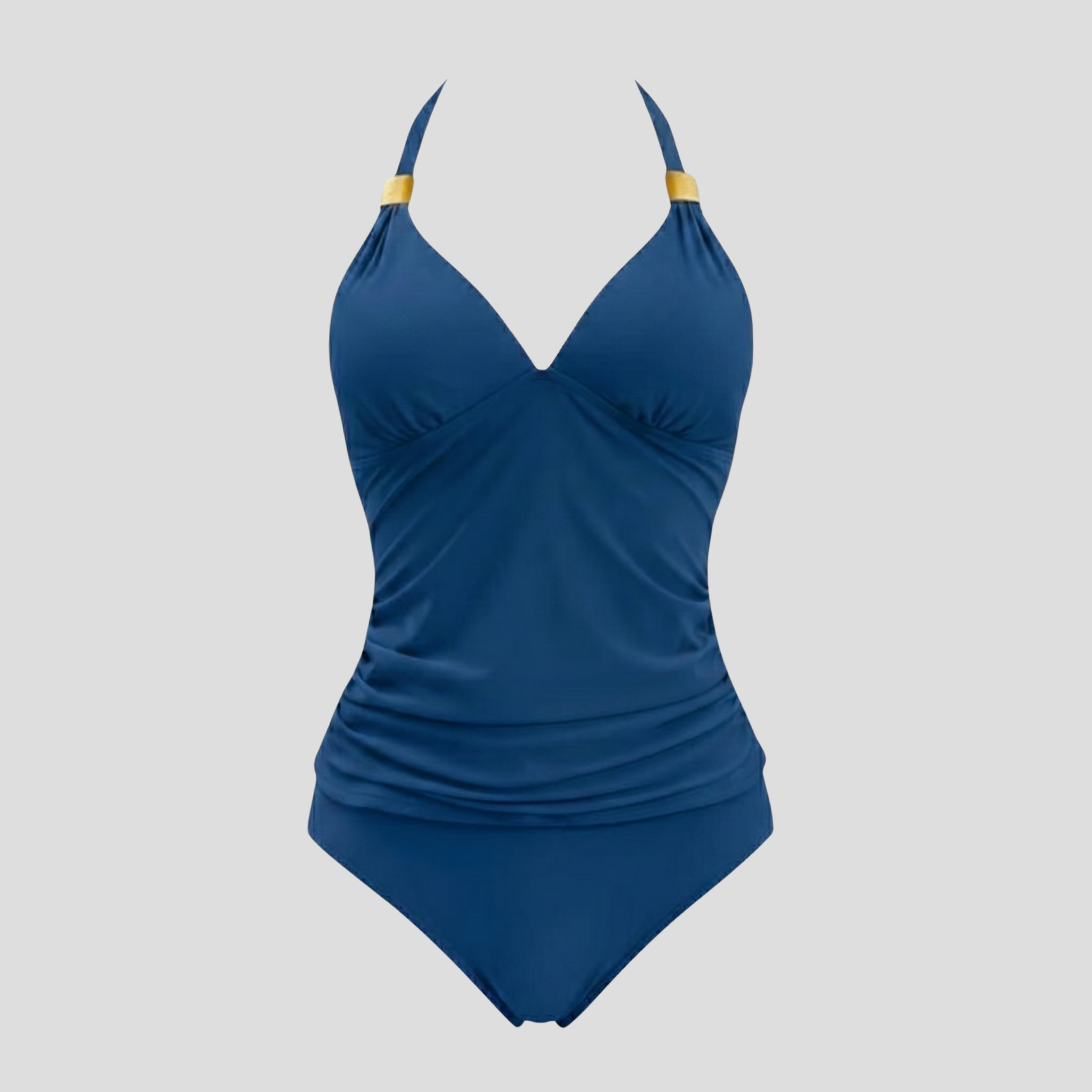 Women Tankini Set | Halter Neckline Form & Ruched Line Alignment for Swimwear