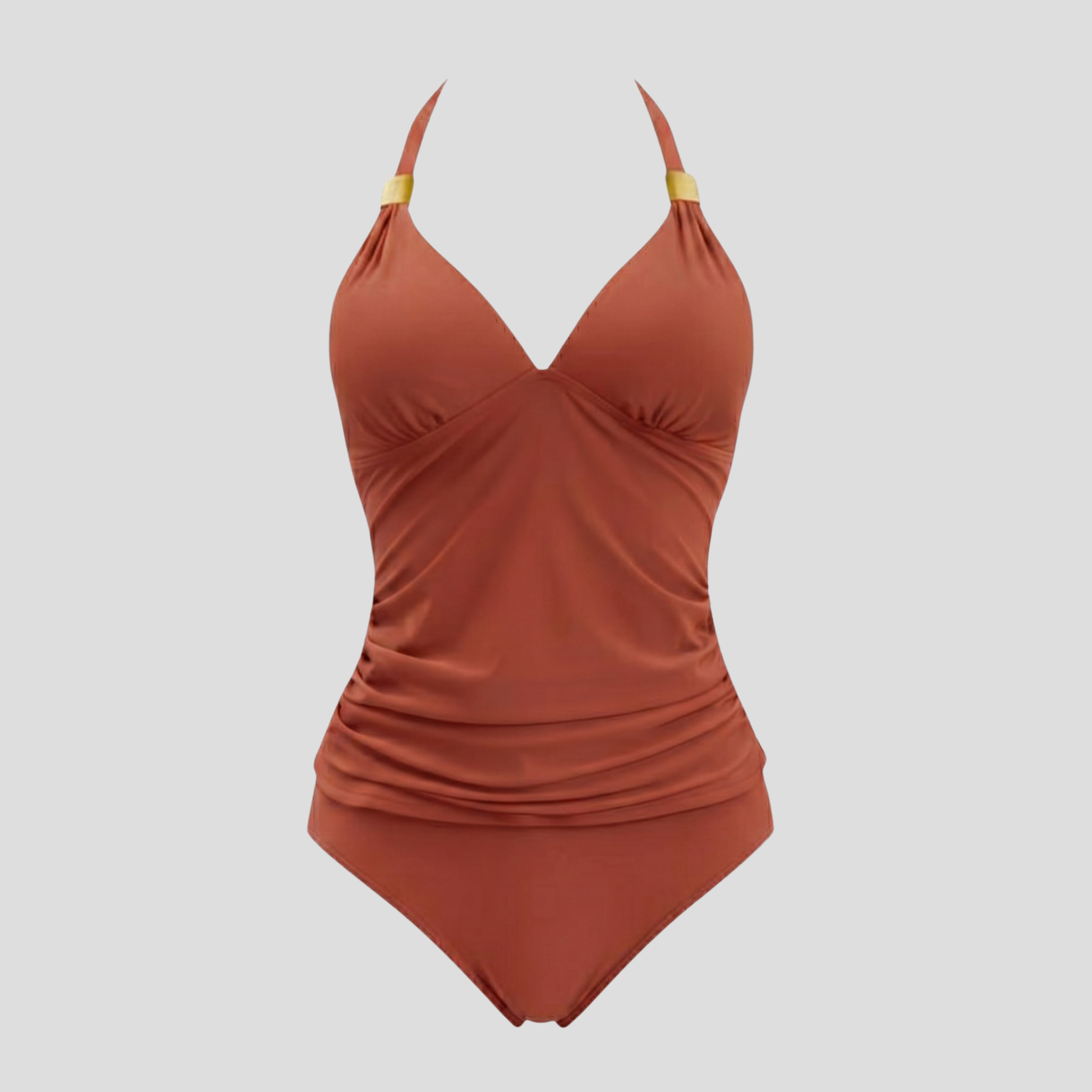 Women Tankini Set | Halter Neckline Form & Ruched Line Alignment for Swimwear