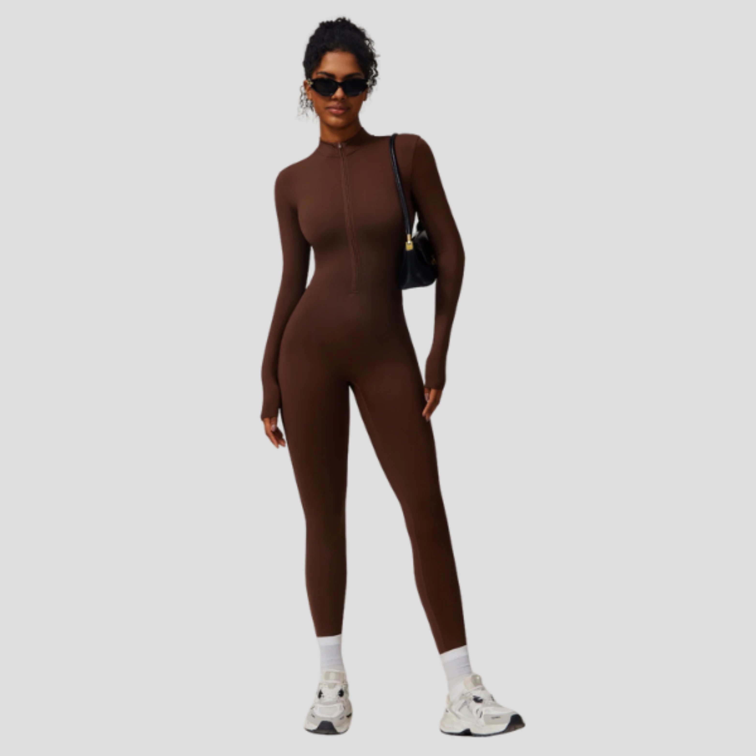 Women Jumpsuit | High Neck Zip Design & Streamlined Silhouette for Daily Wear