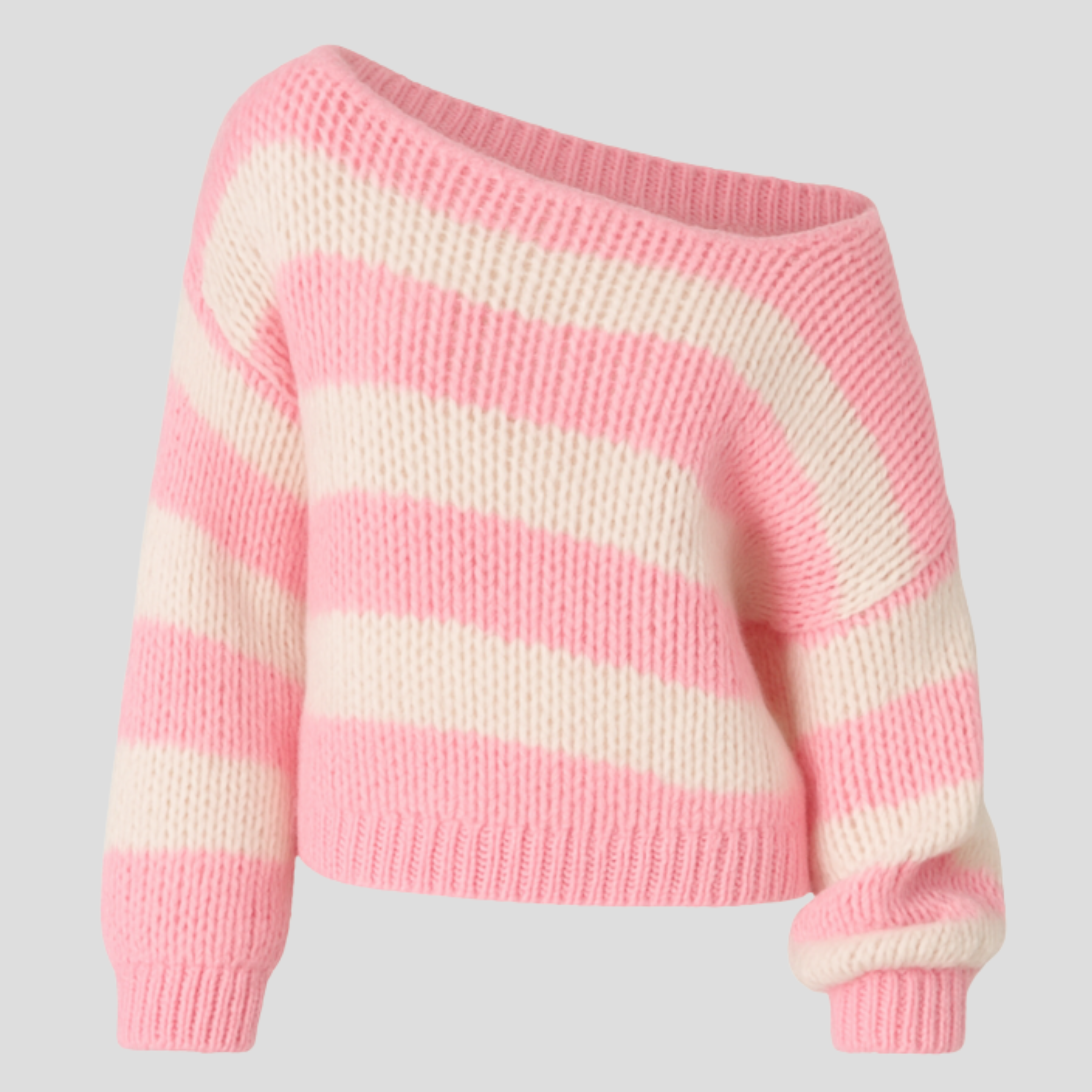 Women Sweater | Striped Surface Design & Straight Silhouette for Daily Wear