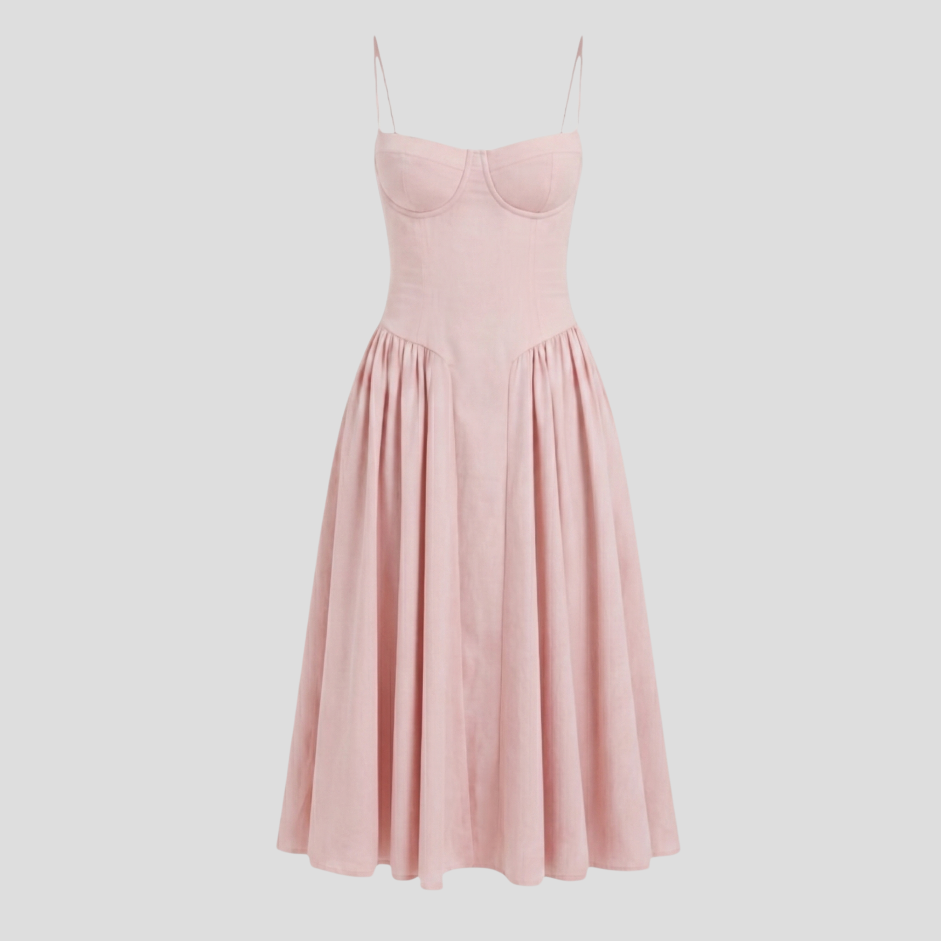 Women Midi Dress | Bustier Bodice Form & Pleated Skirt Alignment for Occasion Wear