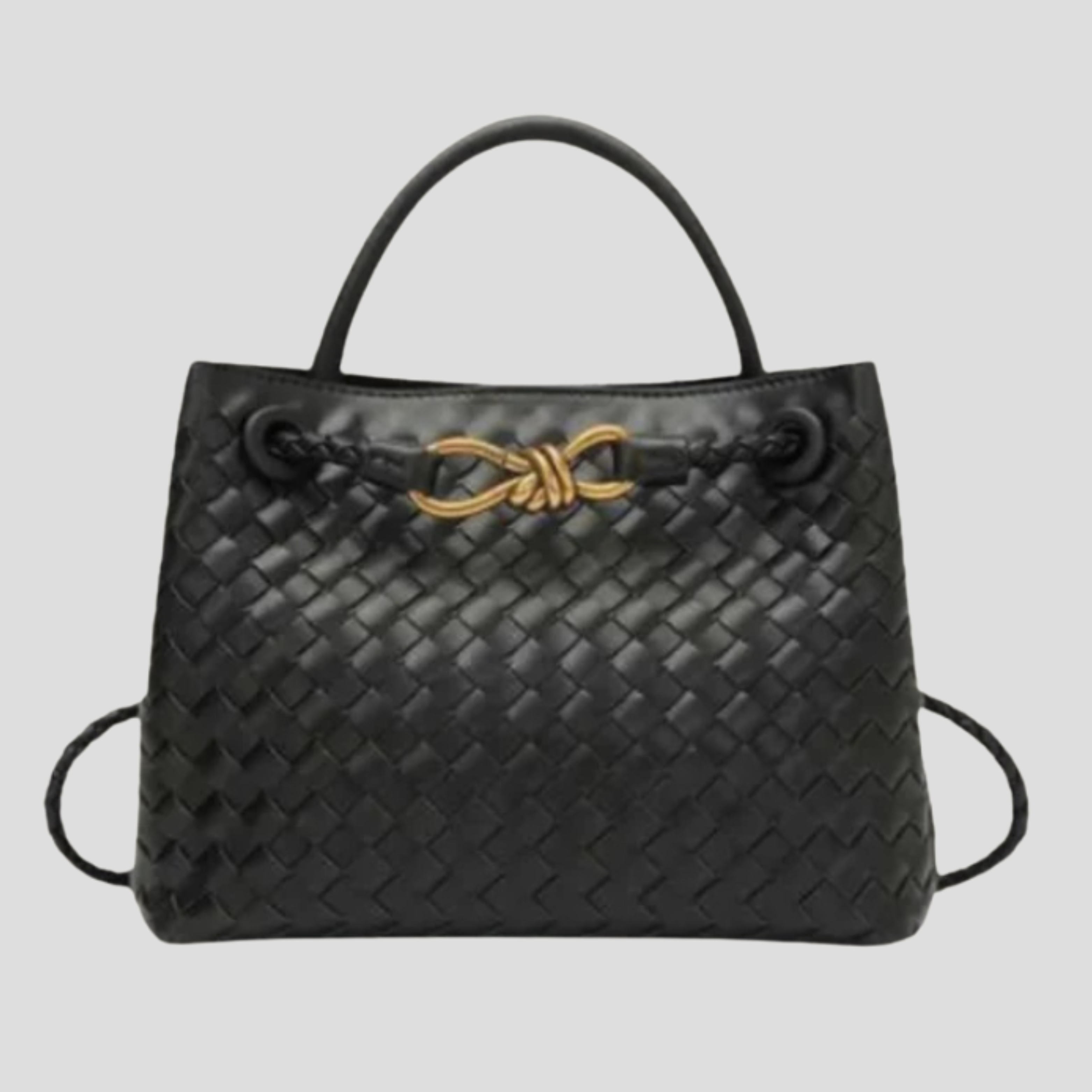 Women Bag | Woven Surface Design & Knot Detail Tote Silhouette for Daily Wear
