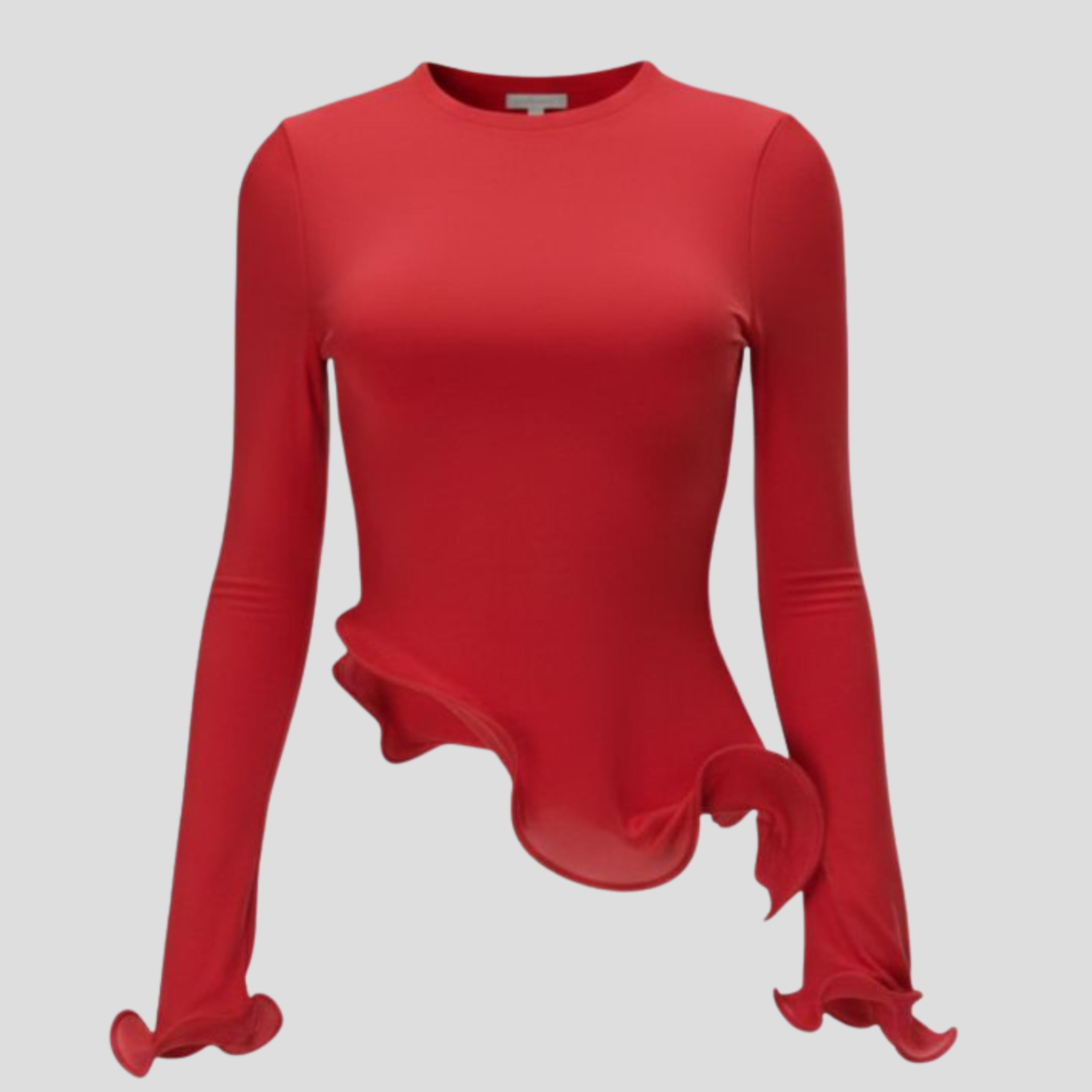 Women Top | Sculpted Hem Shape & Crew Neck Silhouette for Daily Wear