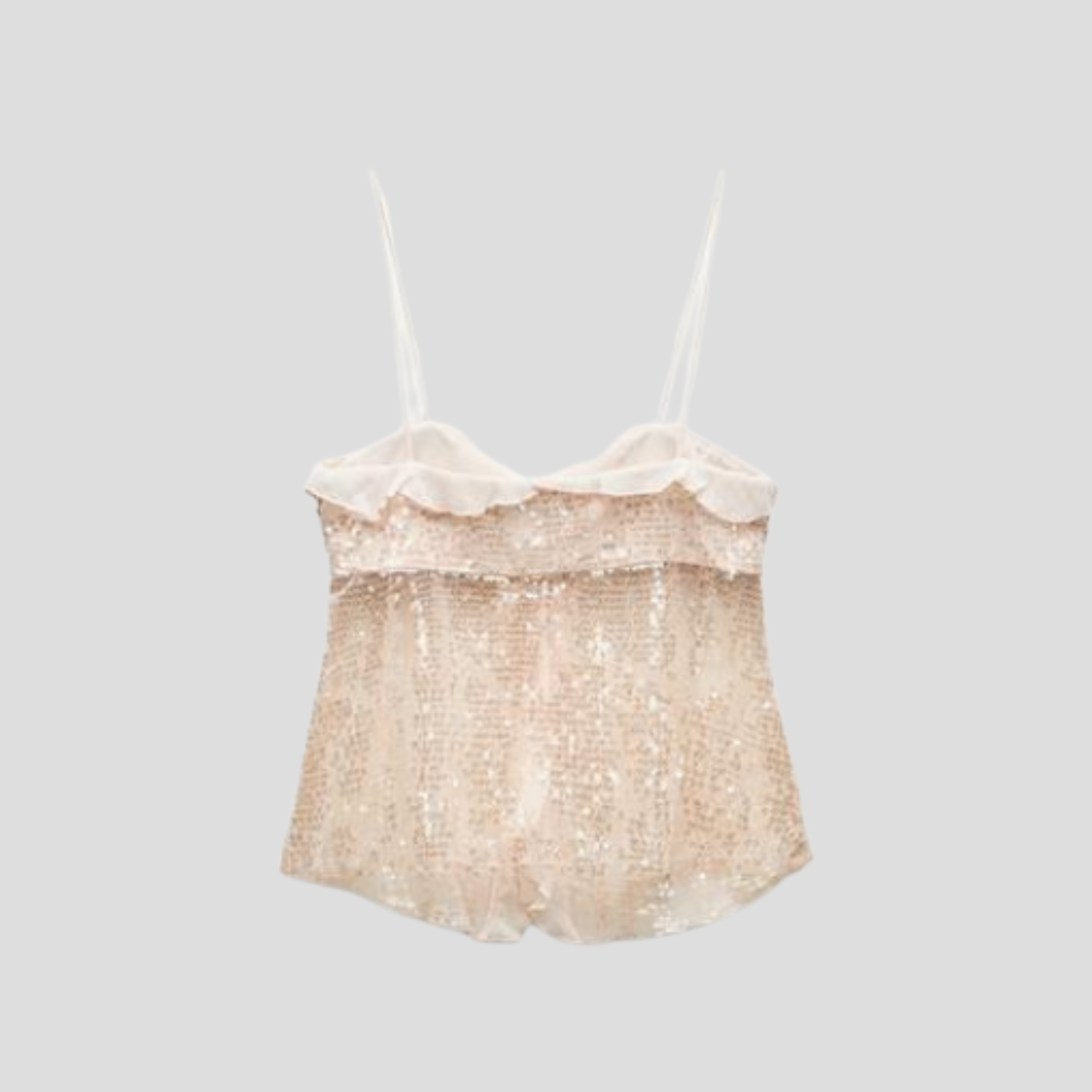 Women Camisole Top | Tie-Front Upper Form & Sequin Surface Definition for Occasion Wear