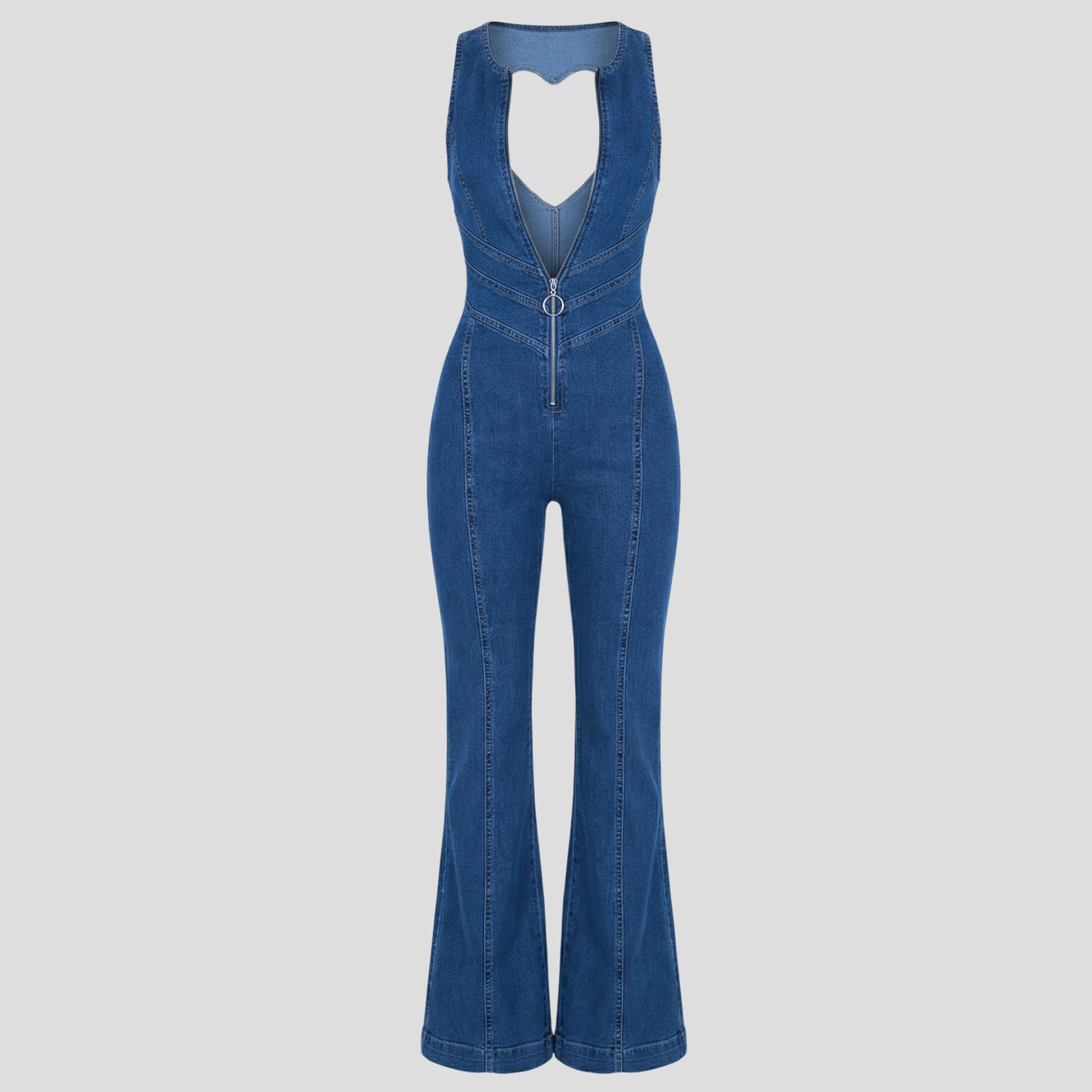 Women Jumpsuit | Plunge Neckline & Cutout Back Silhouette for Daily Wear