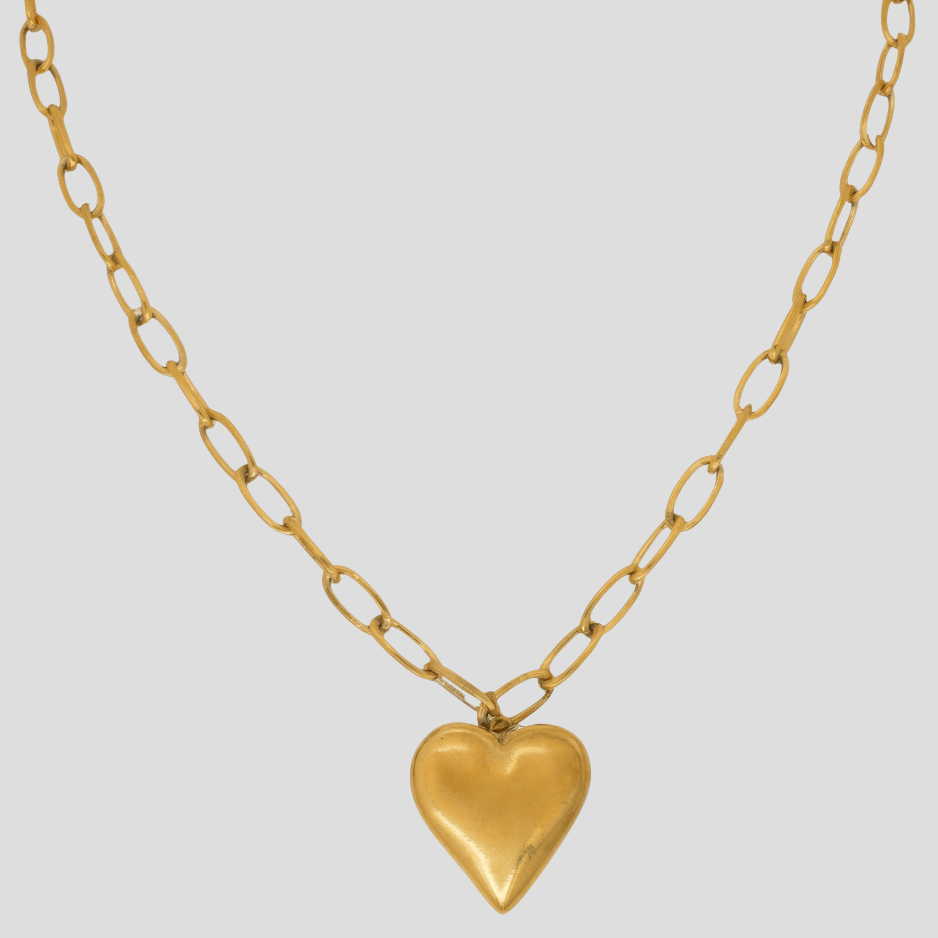 Women Necklace | Heart Pendant Detail & Bold Link Chain Silhouette for Daily Wear