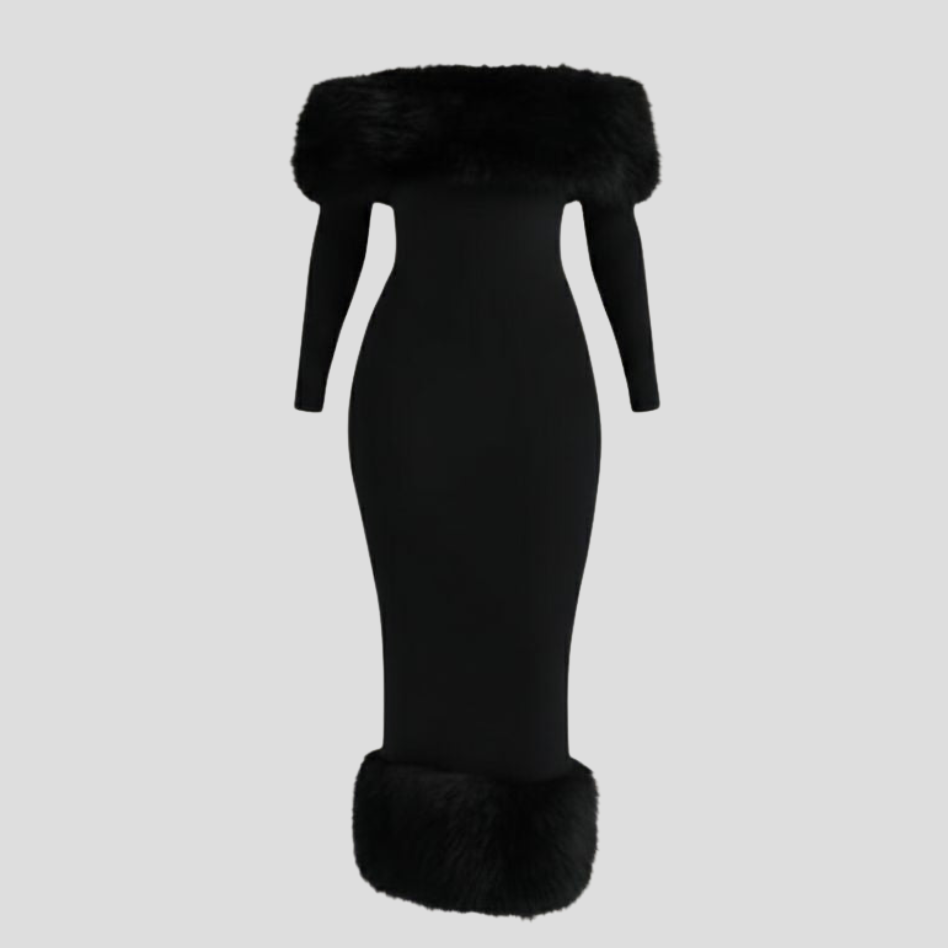 Women Maxi Dress | Off-Shoulder Neckline & Extended Hem Silhouette for Evening Wear