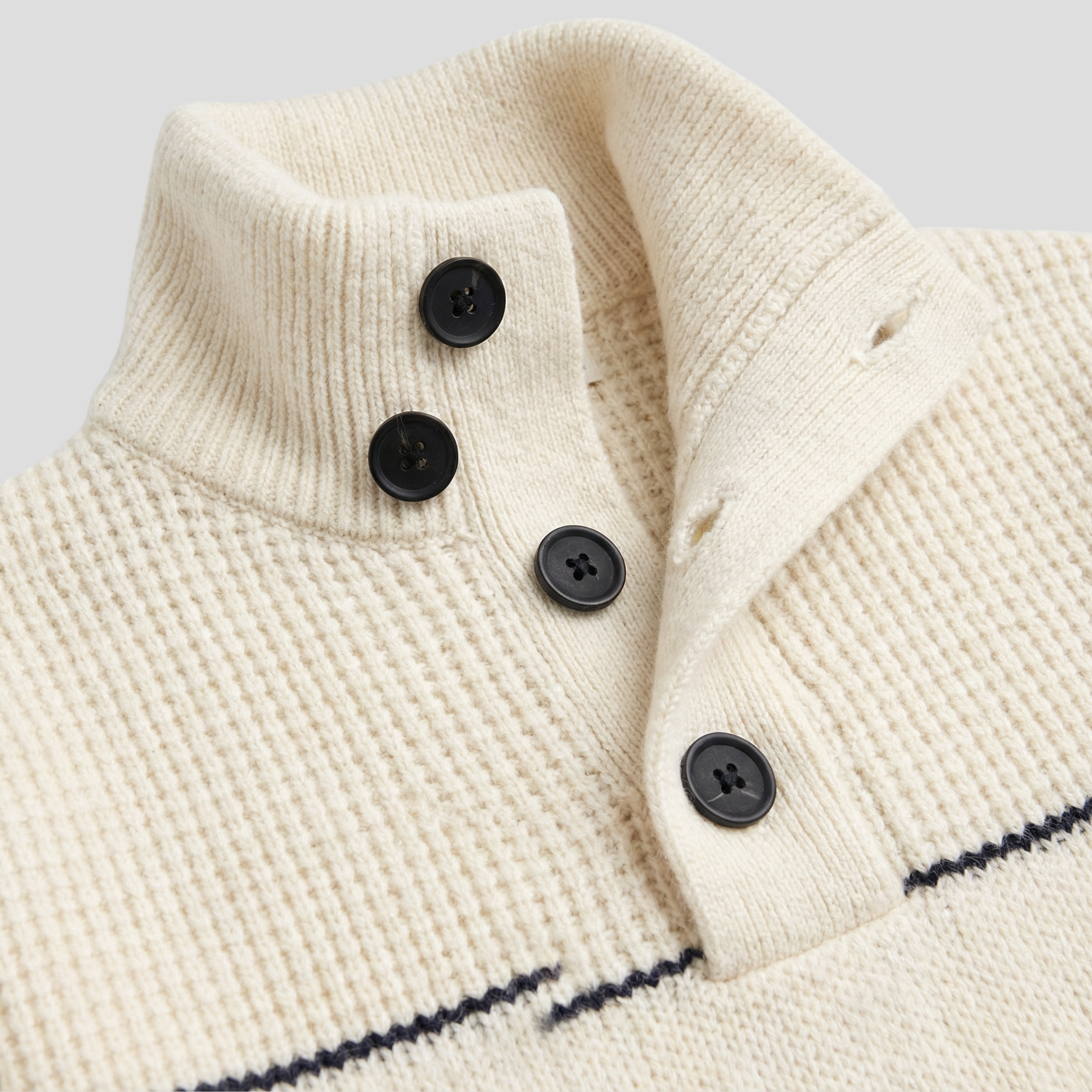 Women Sweater | Button Neck Detail & Textured Knit Silhouette for Daily Wear