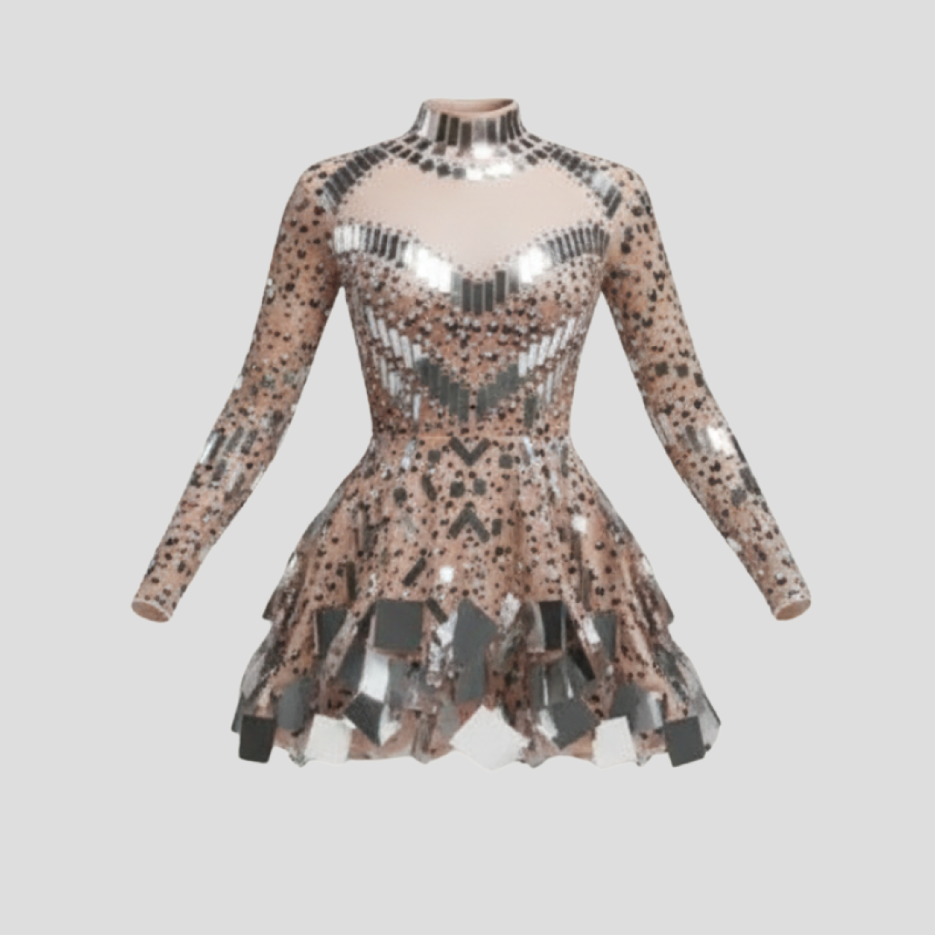 Women Sequin Dress | Long Sleeve Silhouette & Fitted Evening Profile for Occasion Wear