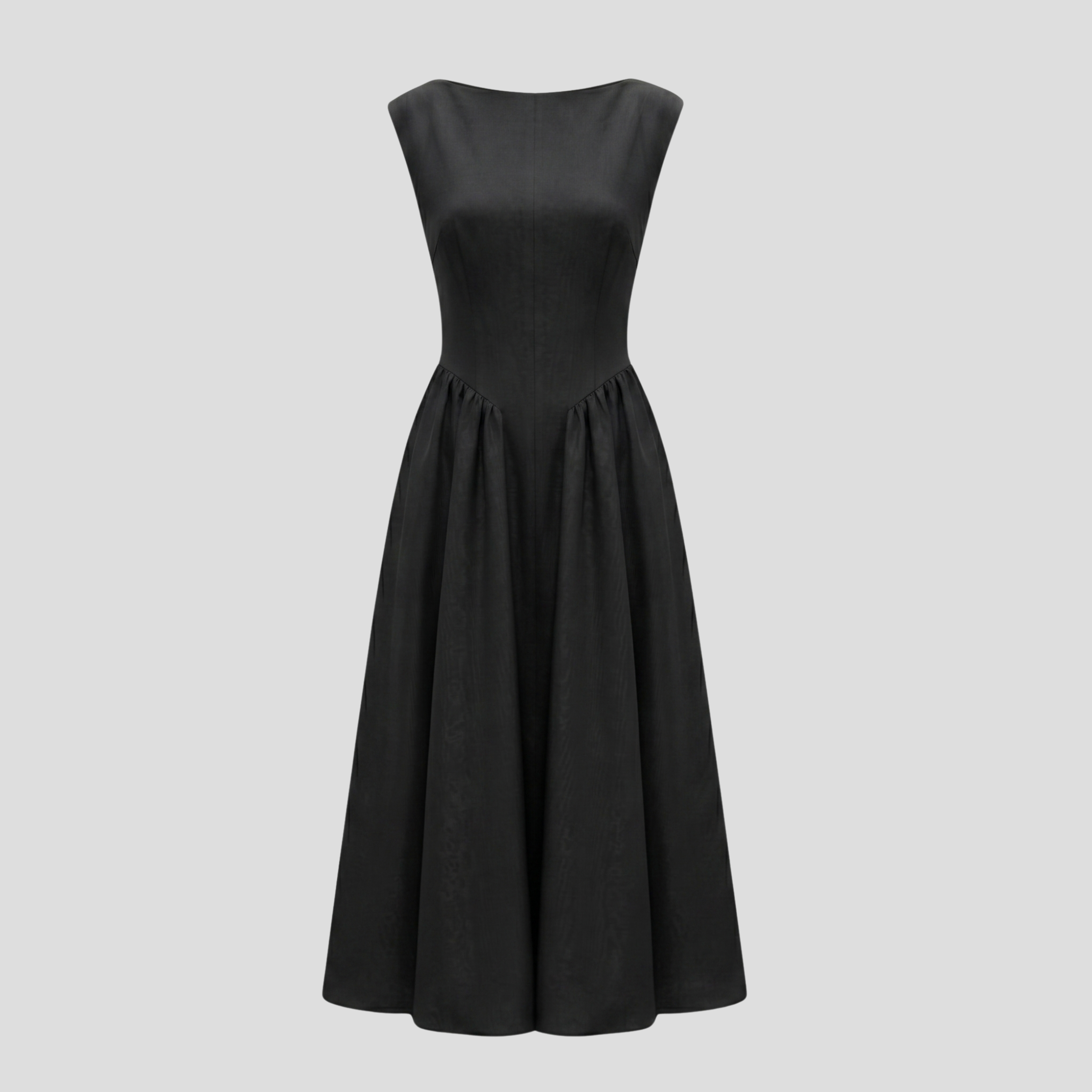 Women Midi Dress | High Neckline Form & Open-Back Cutout Alignment for Occasion Wear