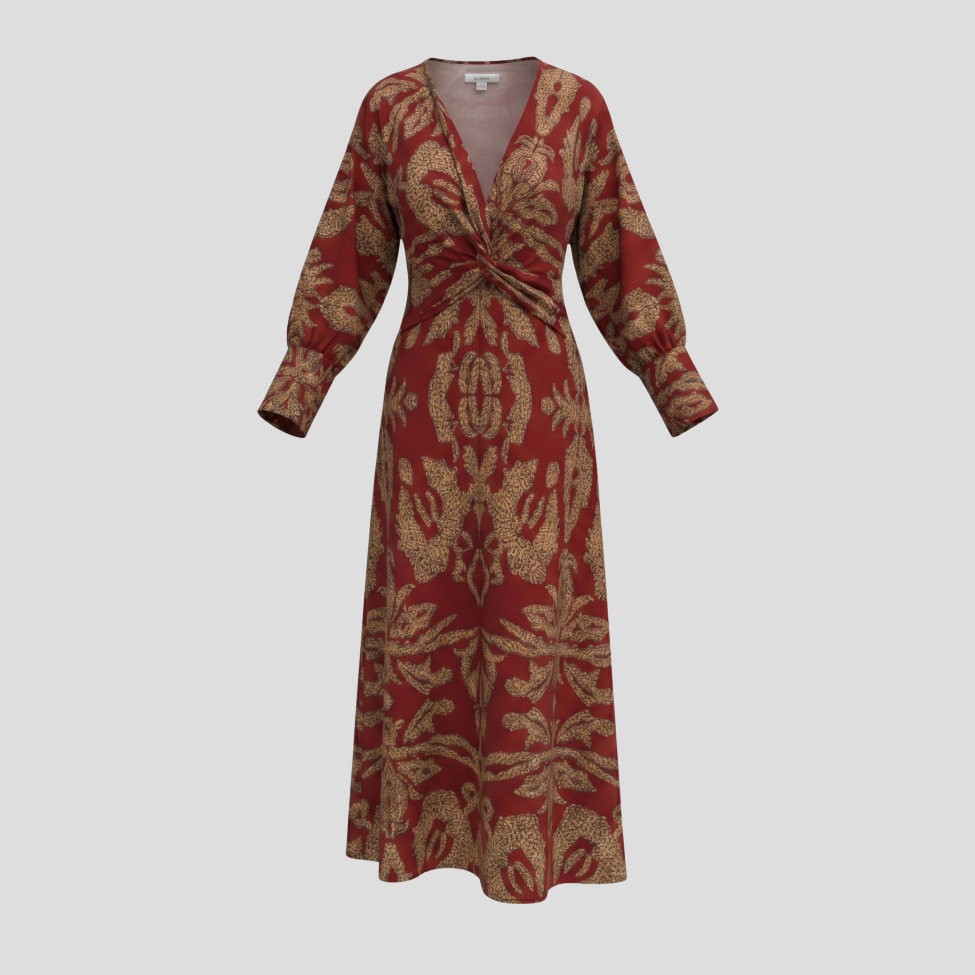 Women Midi Dress | Flowing Outline Form & Contoured Line Alignment for Occasion Wear