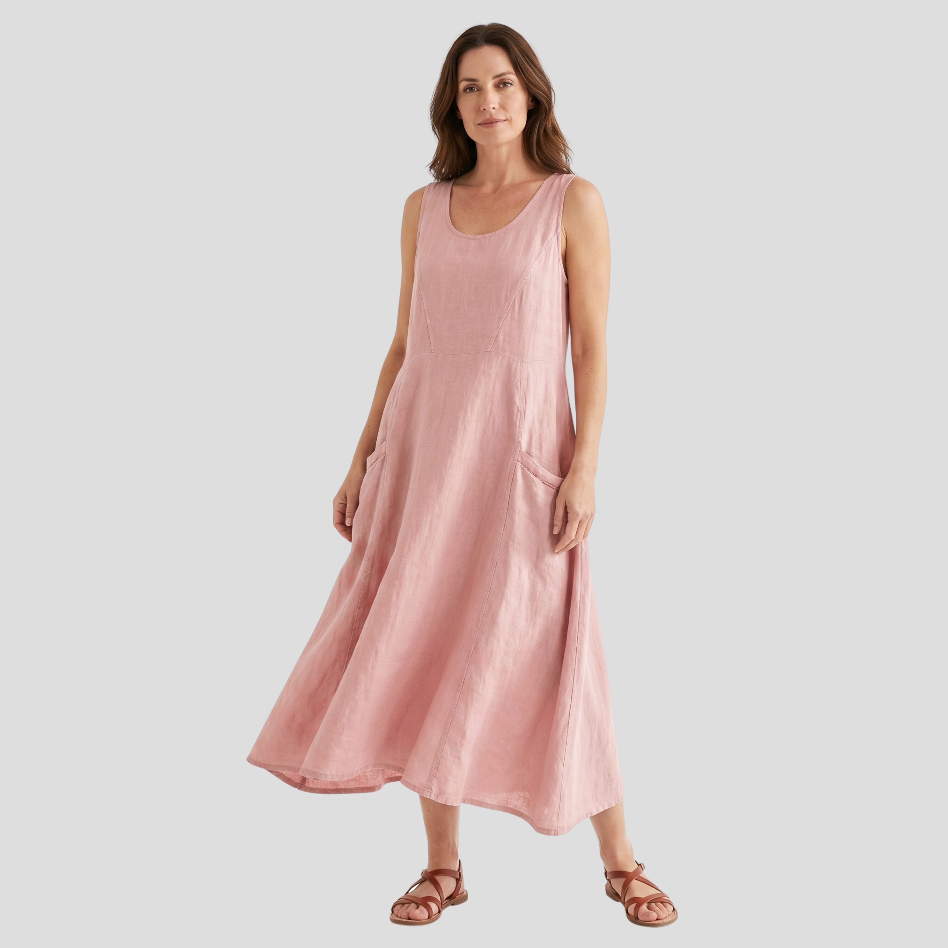 Women Midi Dress | Pocket Detail Form & Relaxed Outline Alignment for Occasion Wear