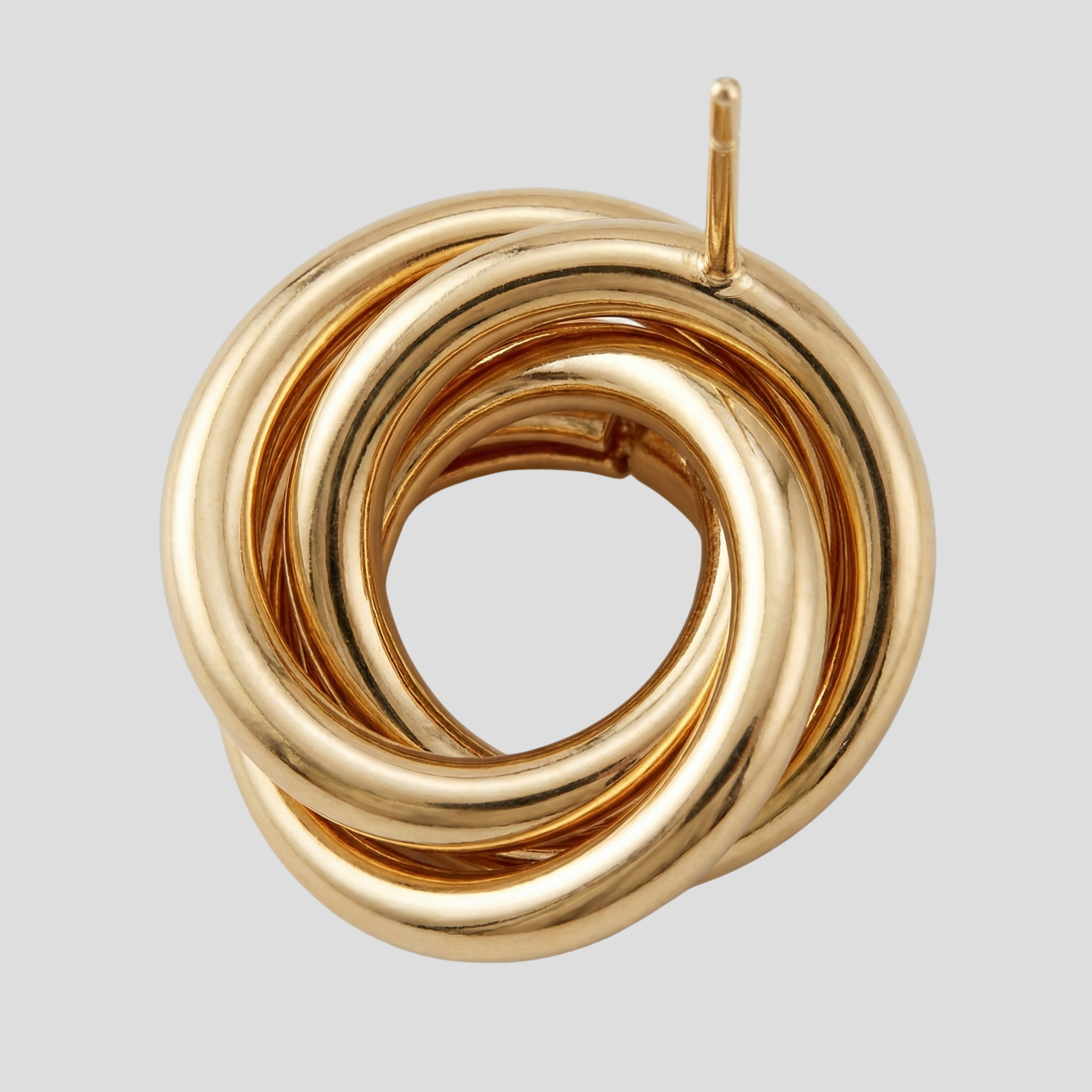 Women Stud Earrings | Interwoven Knot Shape & Polished Outline for Daily Wear