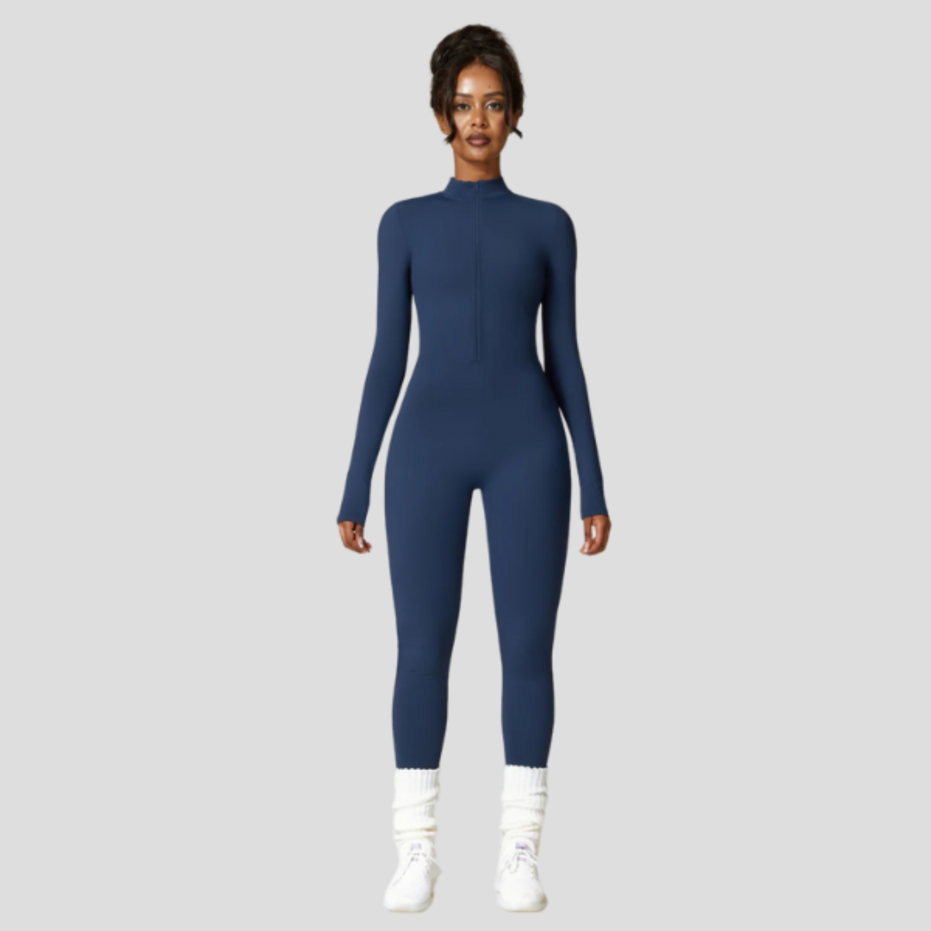 Women Jumpsuit | High Neck Zip Design & Streamlined Silhouette for Daily Wear