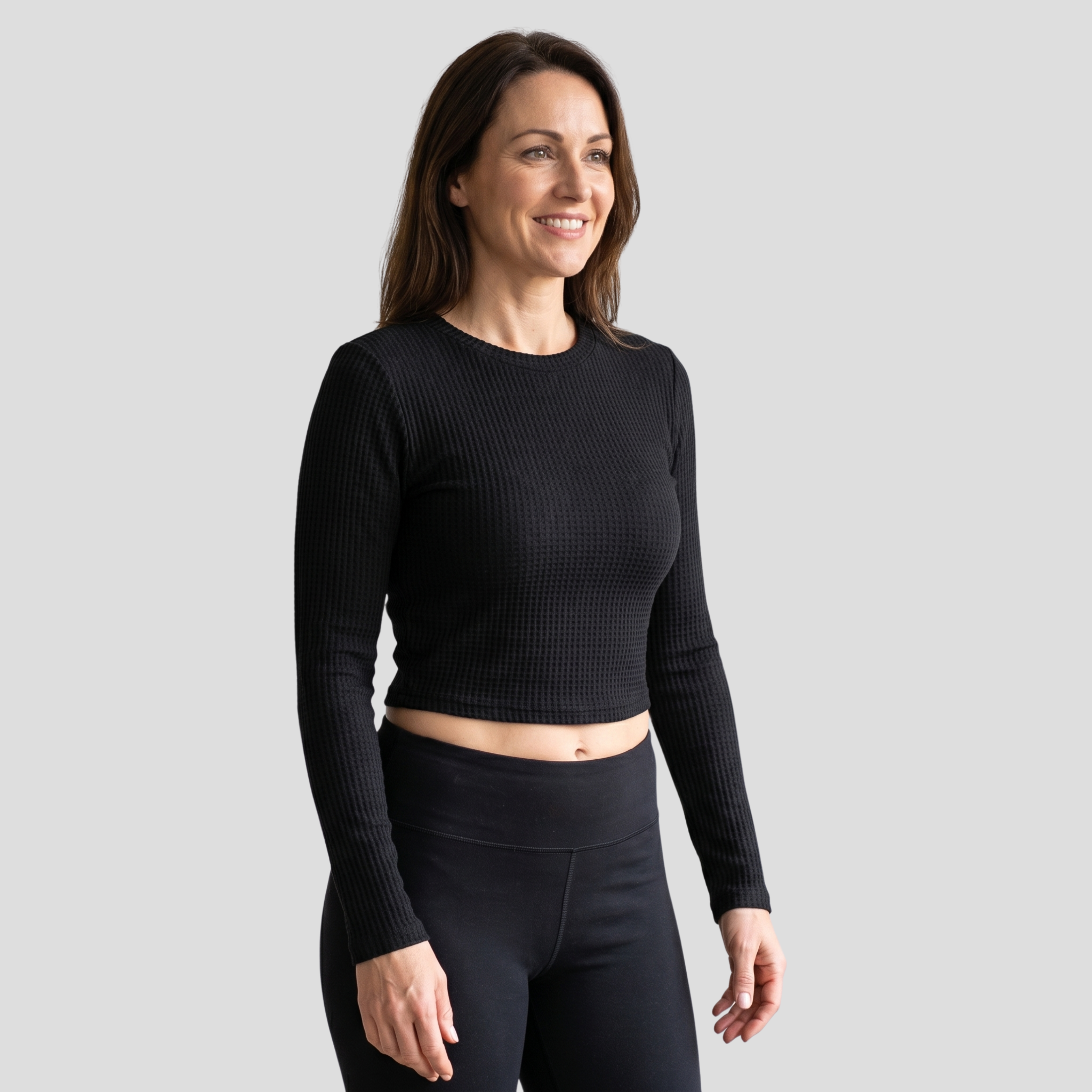 Women Long-Sleeve Top | Textured Surface Definition & Contoured Line Alignment for Daily Wear