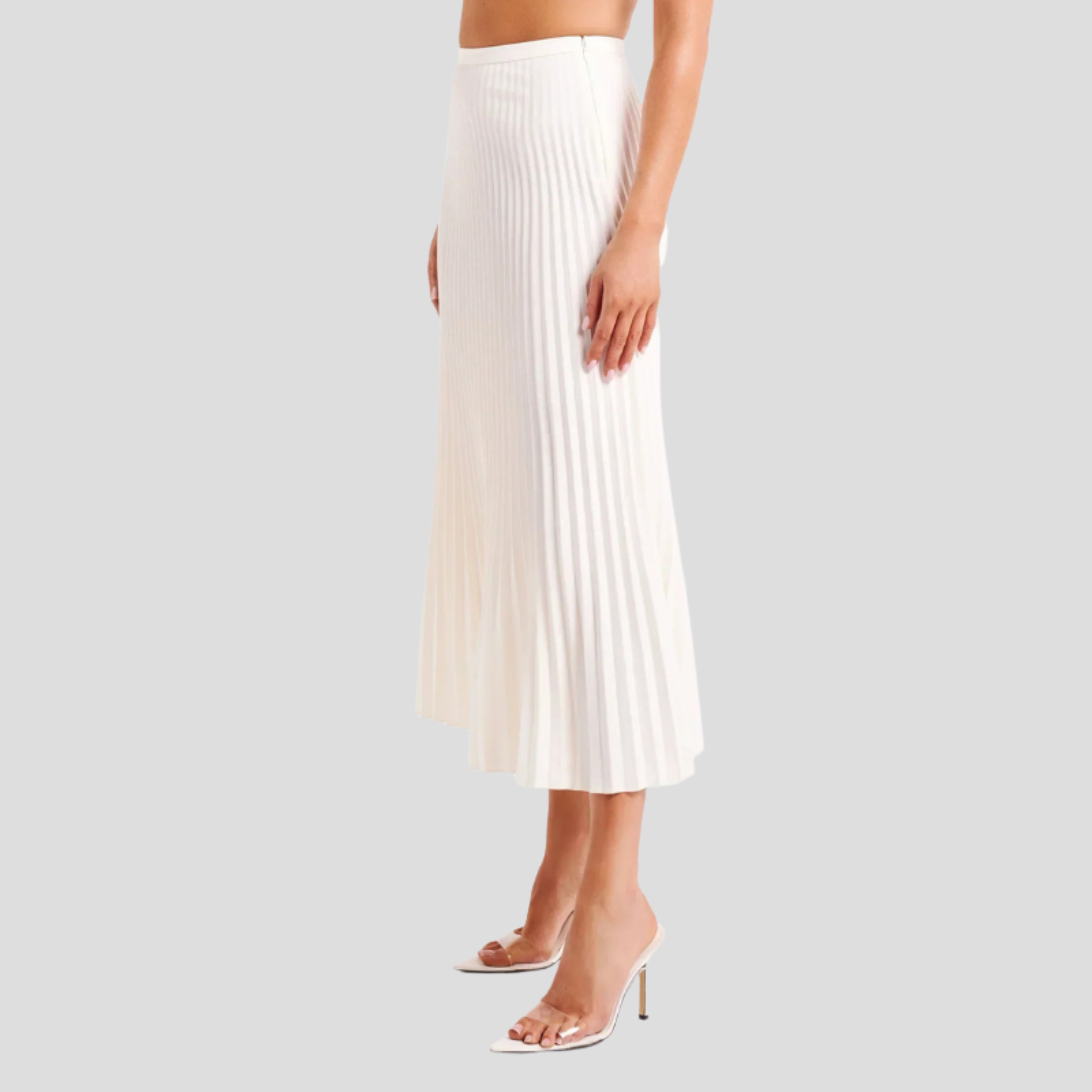 Women Maxi Skirt | Pleated Vertical Form & Extended Flowing Silhouette for Daily Wear
