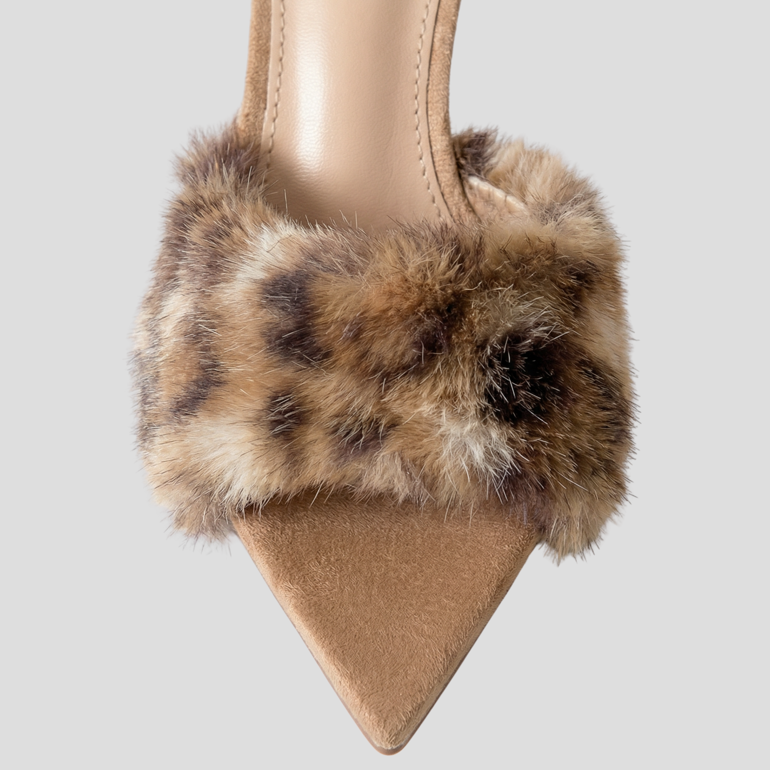 Women Mule Heels | Pointed Toe Shape & Textured Strap Detail for Evening Wear