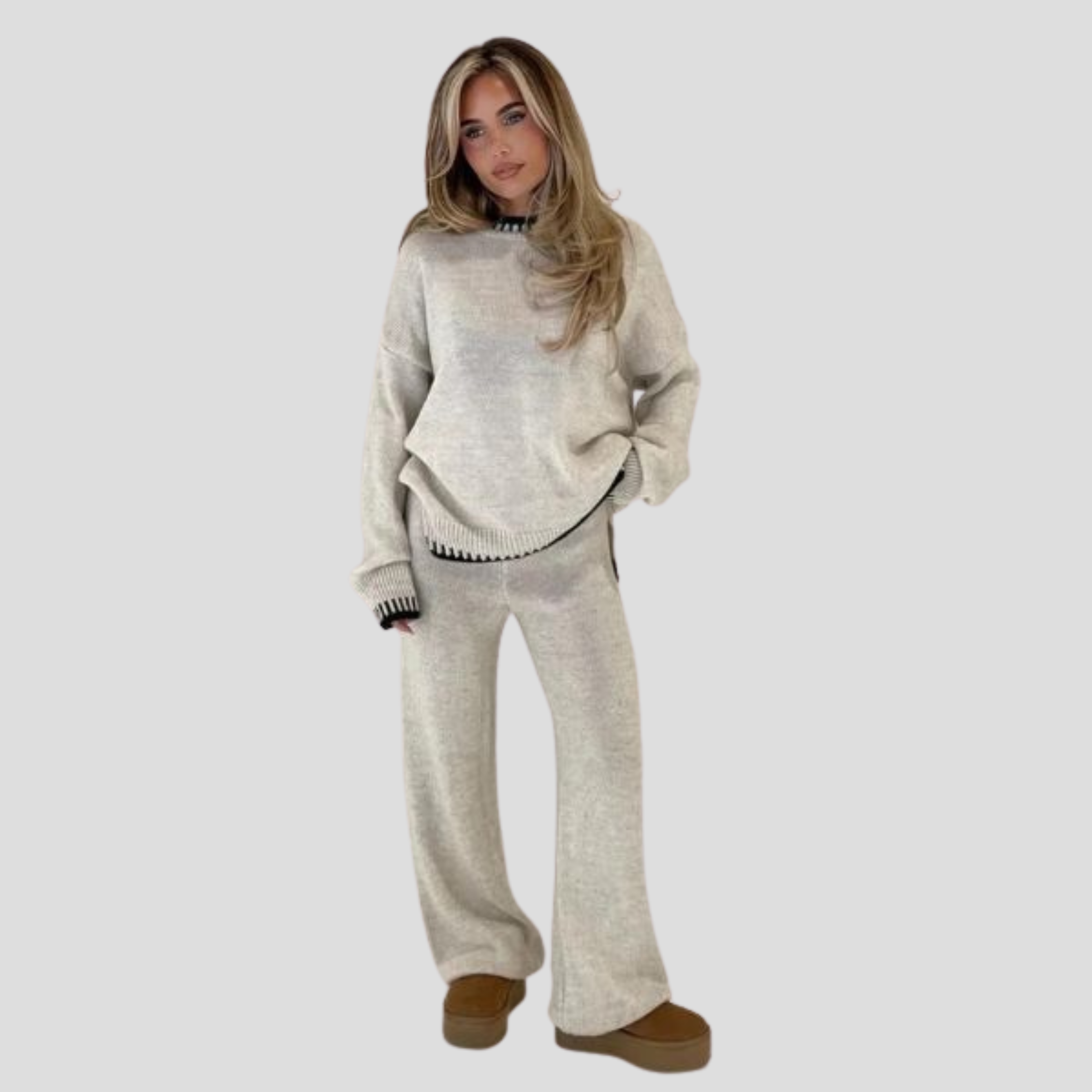 Women Lounge Set | Coordinated Upper Form & Straight Lower Alignment for Daily Wear