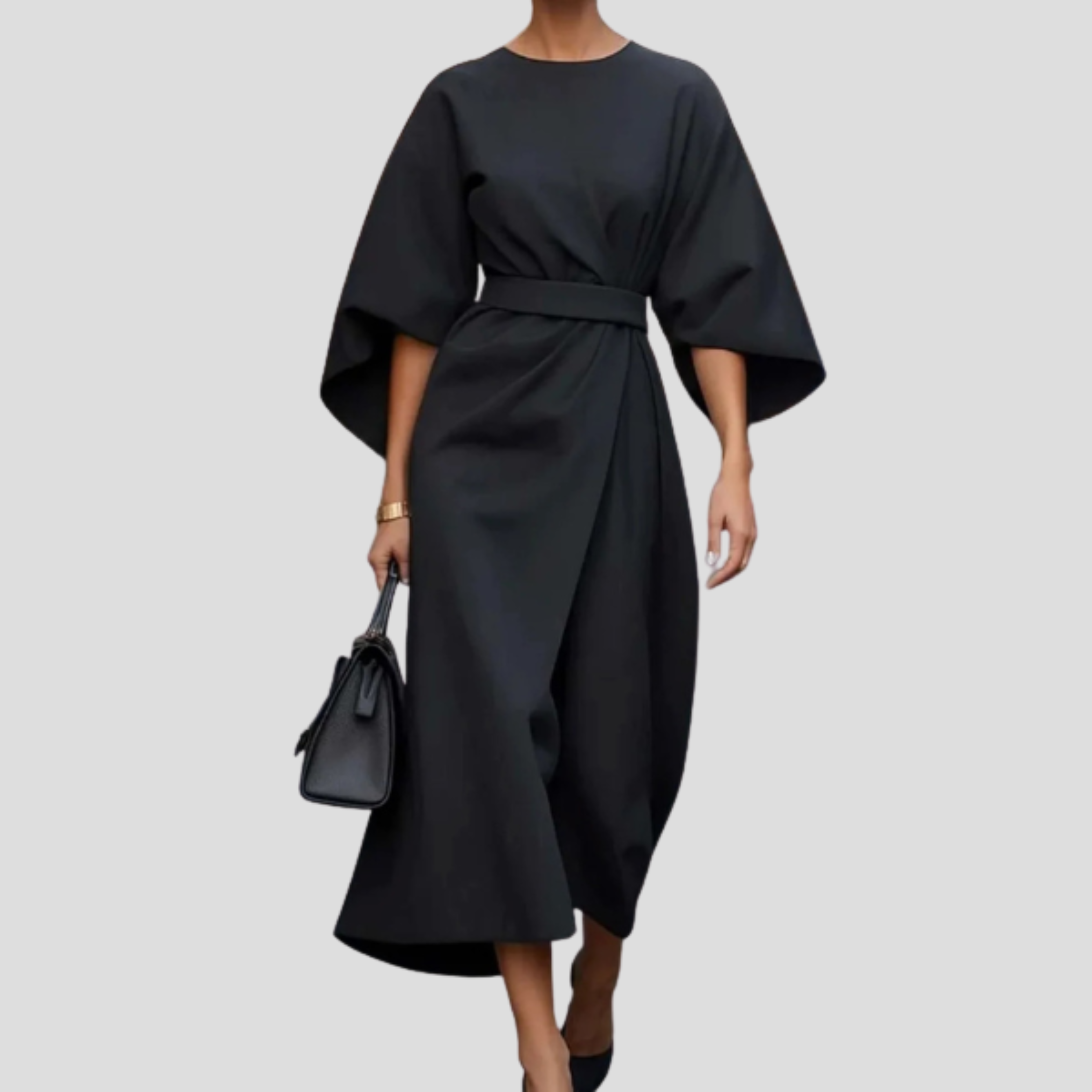 Women Maxi Dress | Belted Waist Structure & Flowing Floor-Length Silhouette for Daily Wear