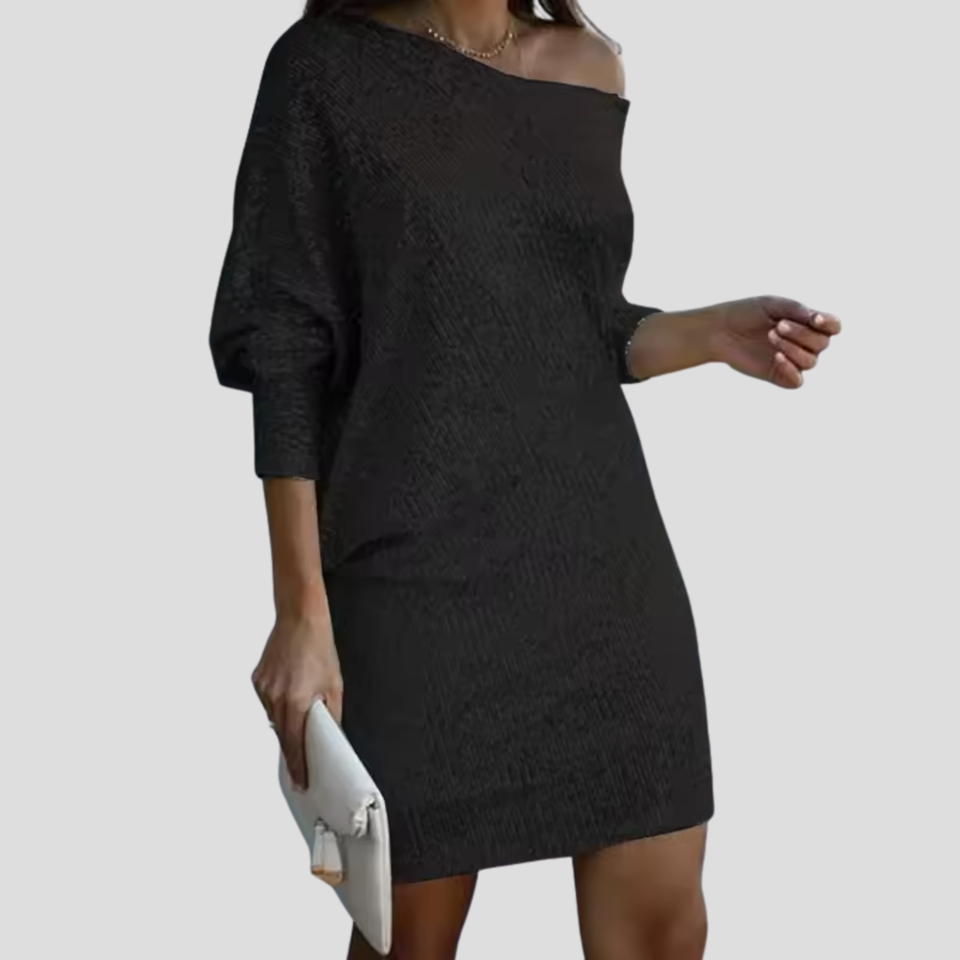 Women Mini Dress | Off-Shoulder Neckline & Relaxed Hem Silhouette for Daily Wear
