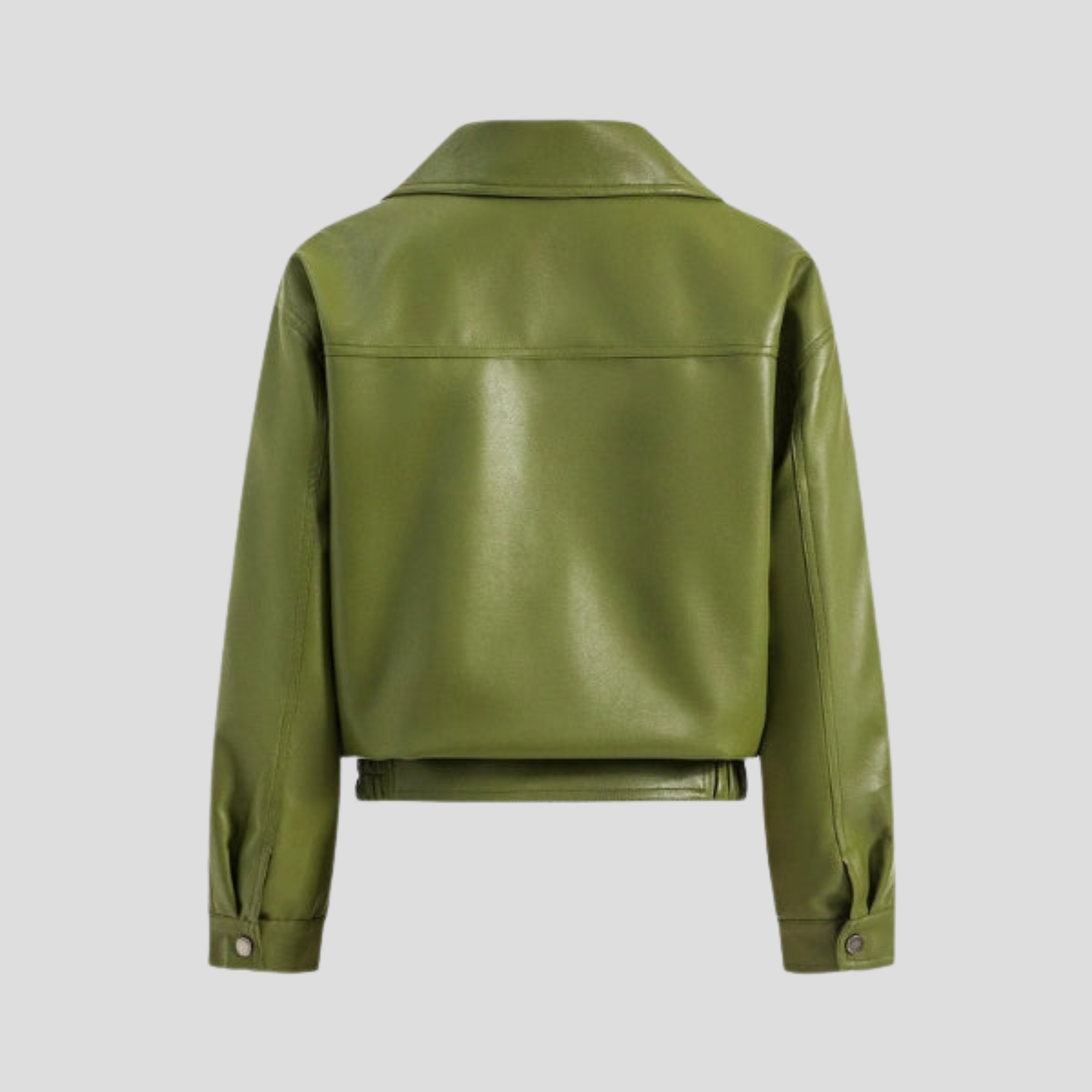 Women Cropped Bomber Jacket | Structured Silhouette & Ribbed Hem Detail for Daily Wear