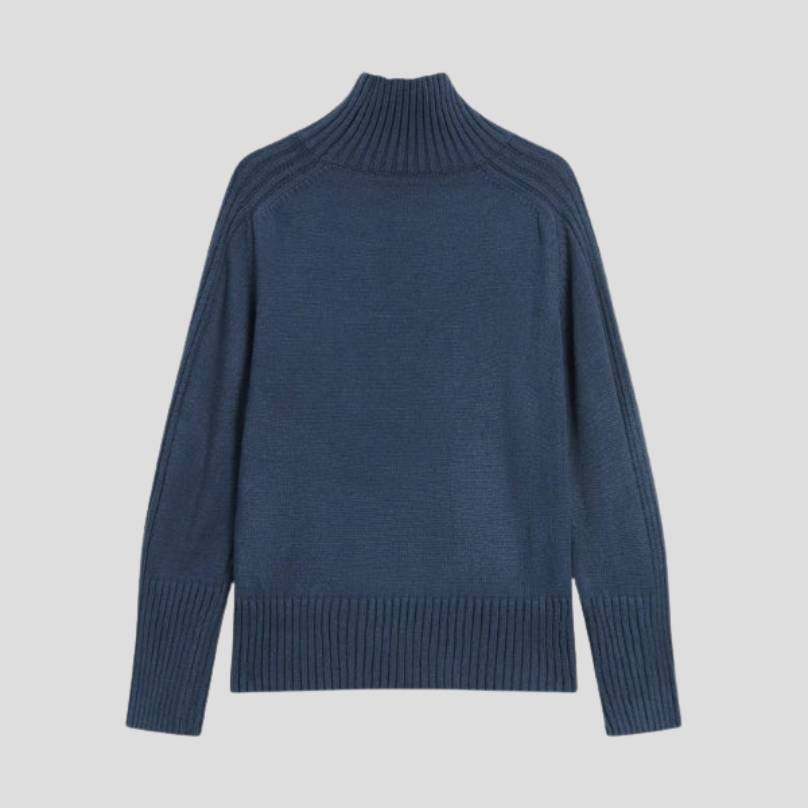 Women Sweater | Ribbed High Neck Design & Relaxed Silhouette for Daily Wear
