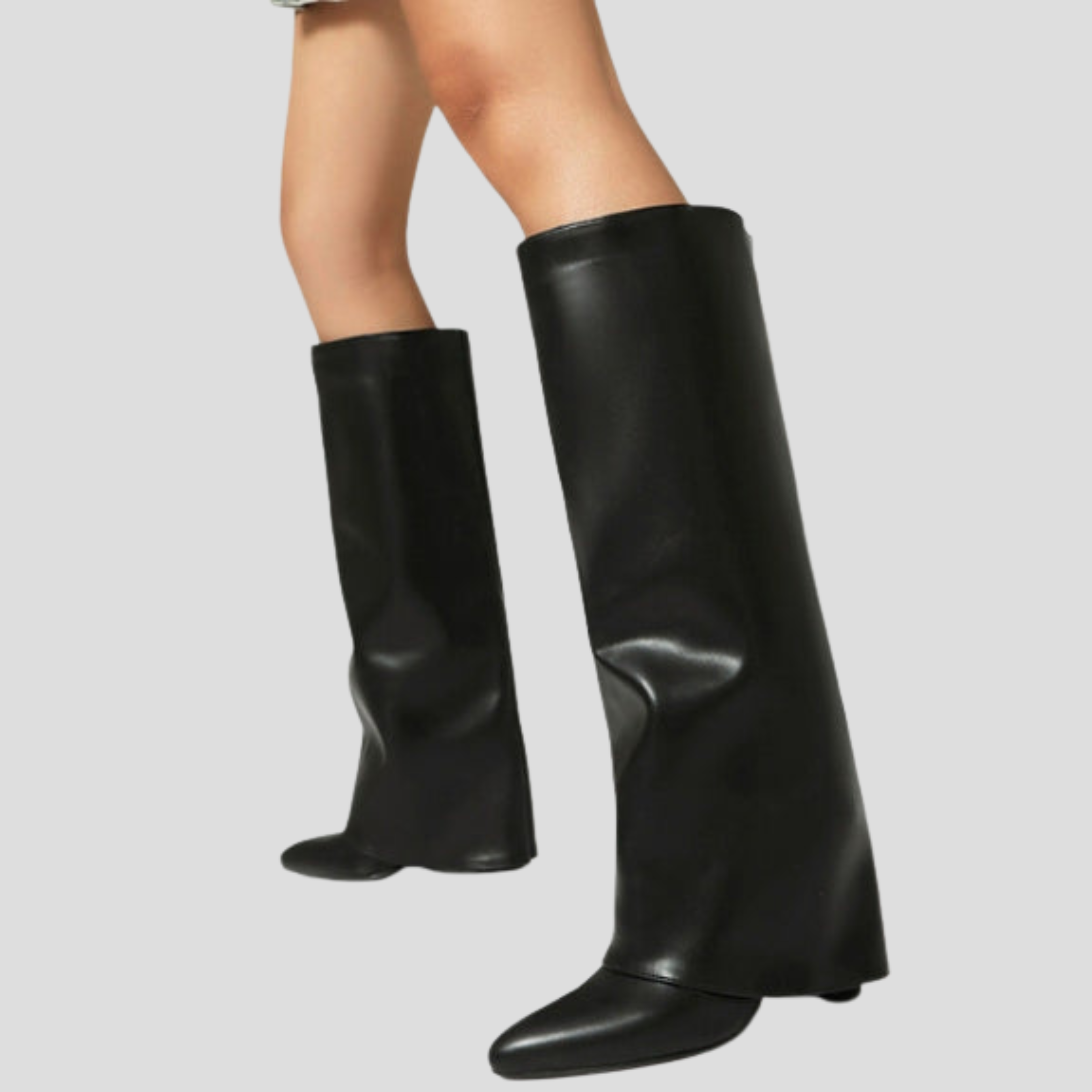 Women Boots | Sculpted Knee-High Form & Square Heel Design for Daily Wear