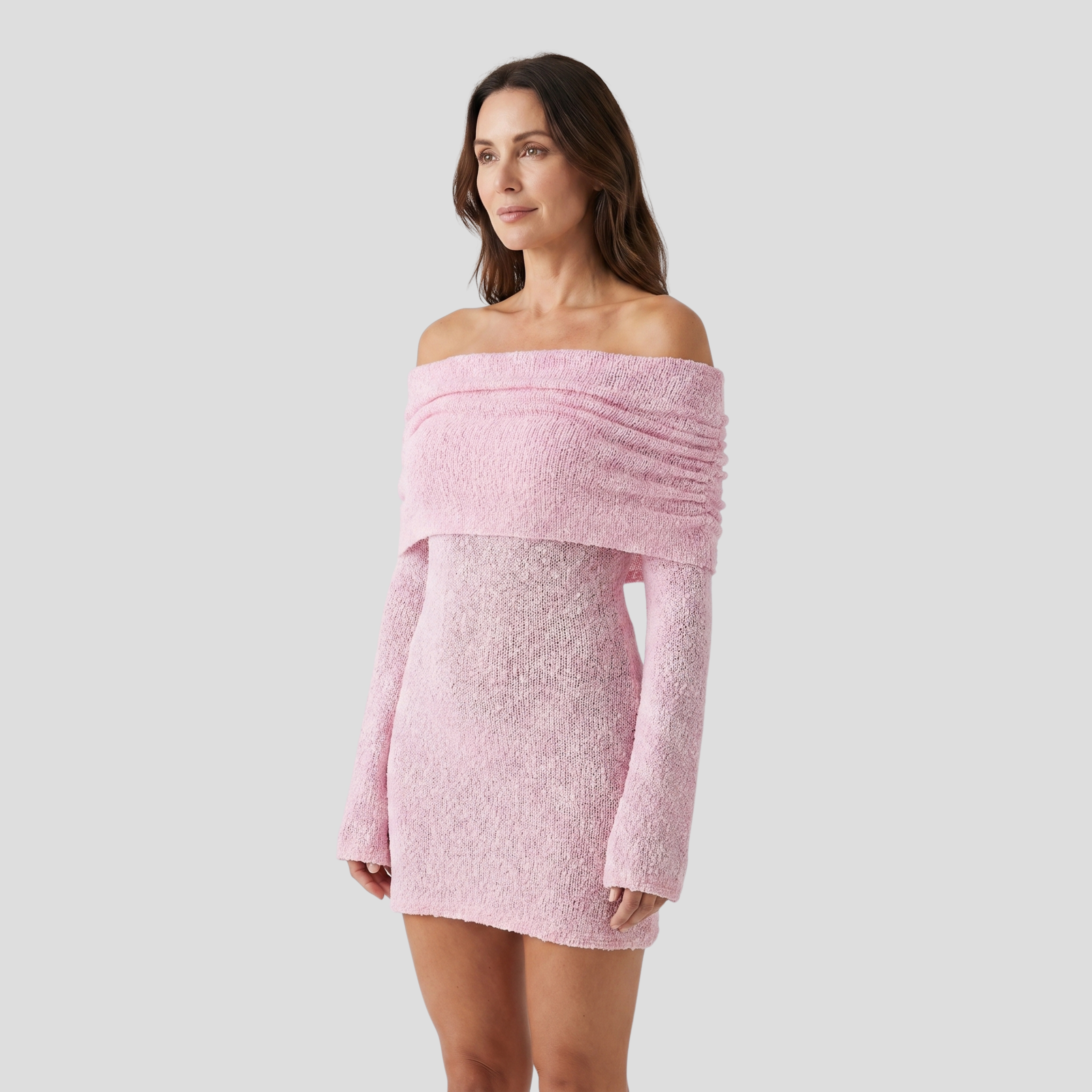 Women Mini Dress | Off-Shoulder Neckline Form & Flared Sleeve Alignment for Occasion Wear