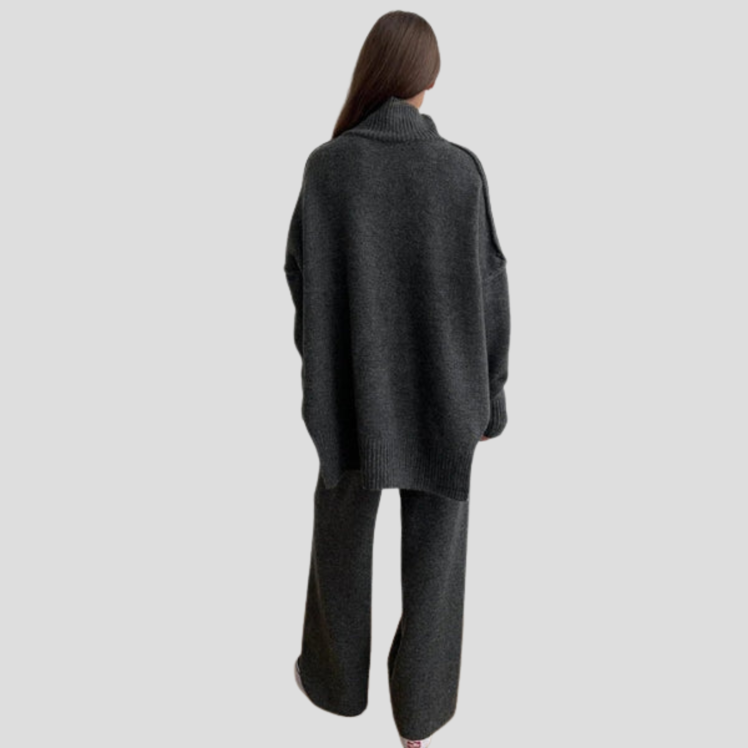 Women Knitwear Set | Coordinated Upper Form & Relaxed Lower Alignment for Daily Wear