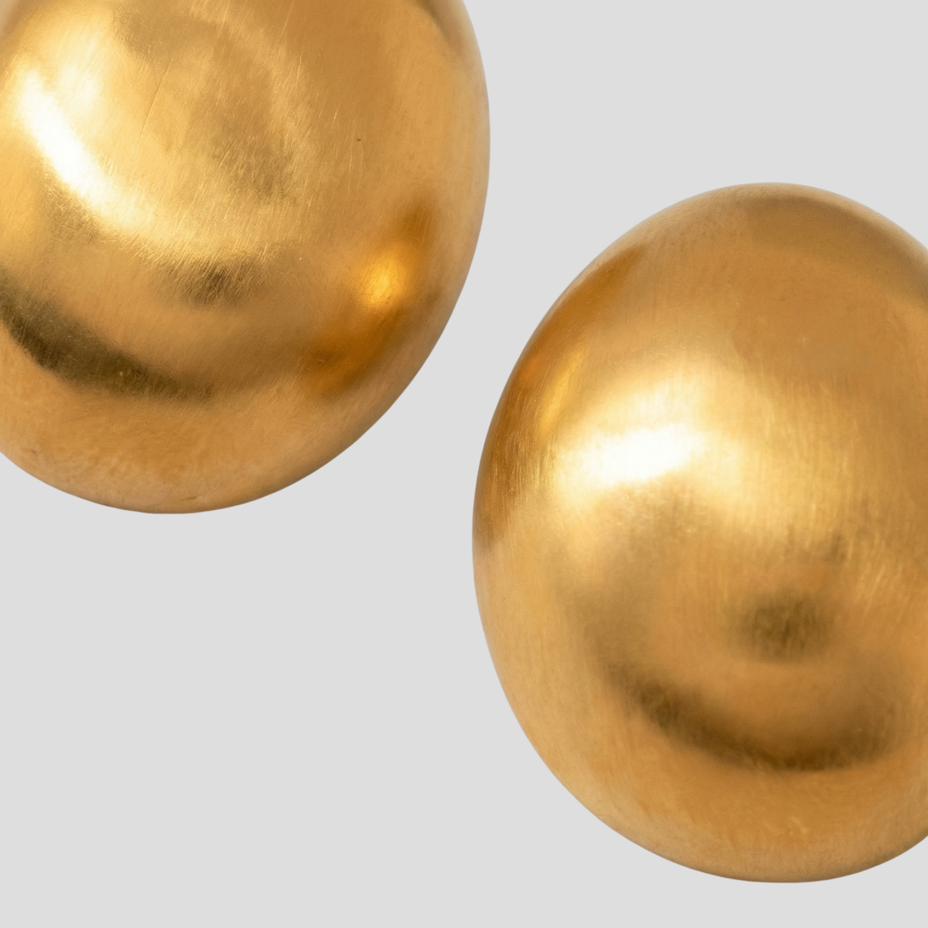 Women Stud Earrings | Dome Silhouette & Matte Gold Finish for Daily Wear
