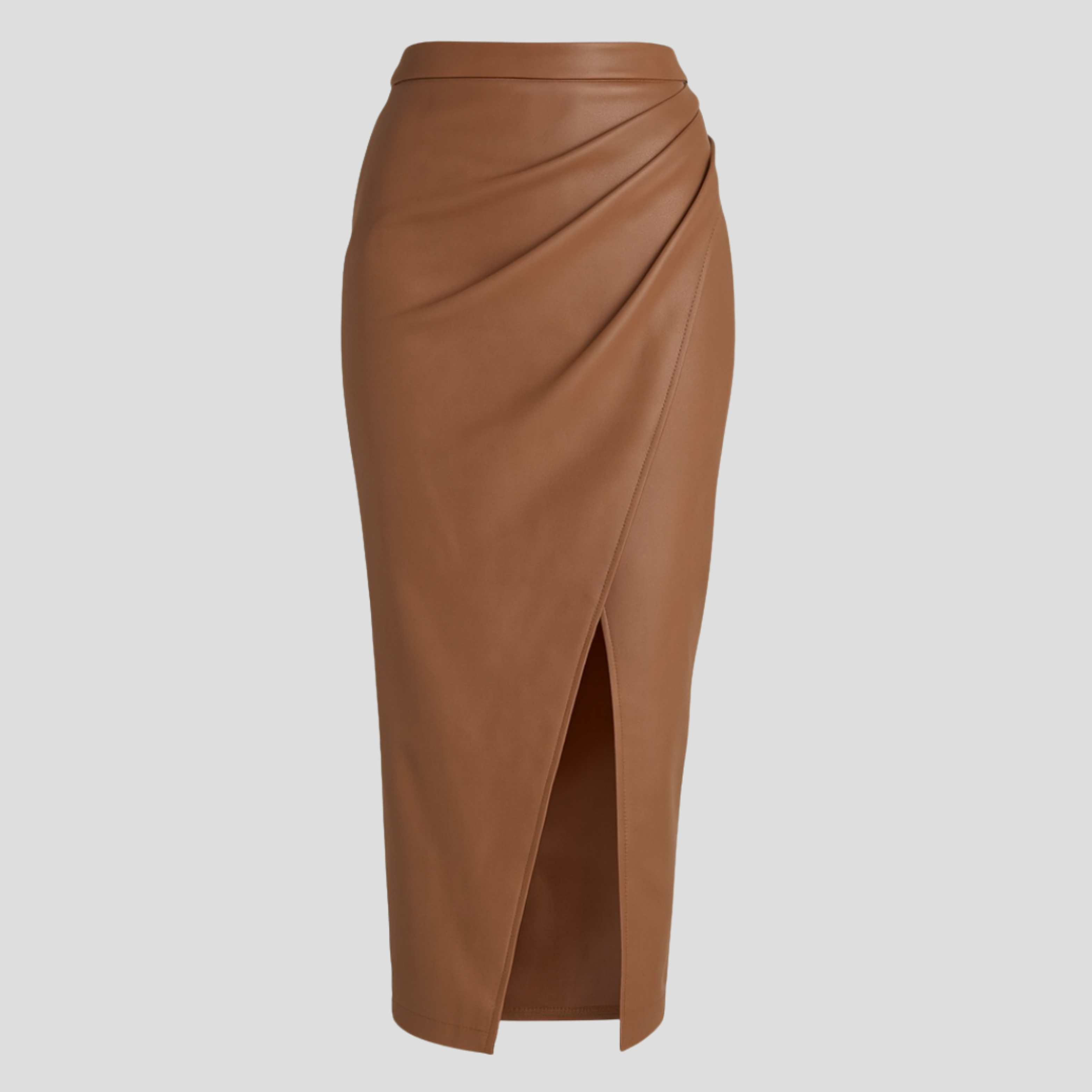 Women Midi Skirt | Wrap Silhouette & Defined High-Slit Outline for Formal and Urban Wear