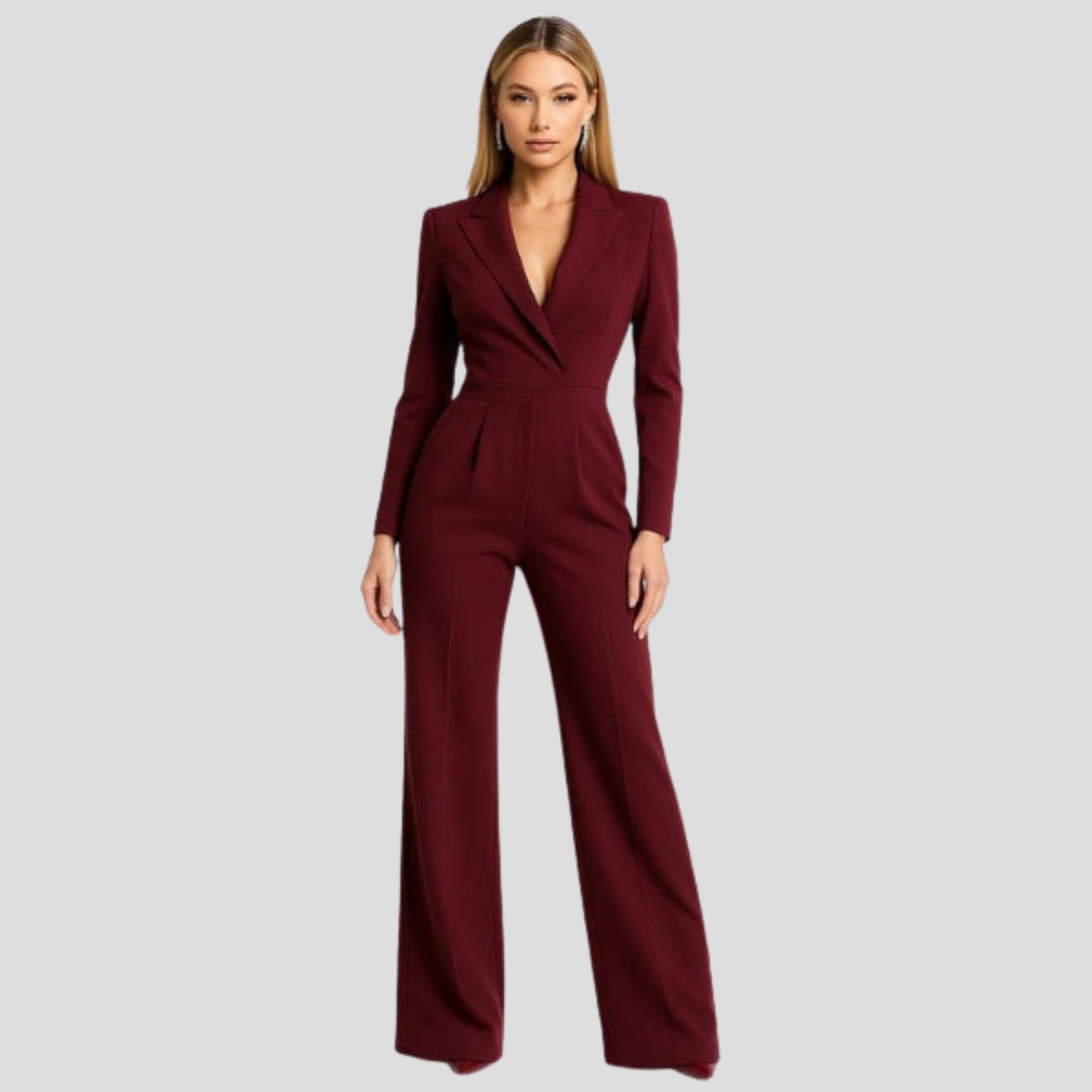Women Jumpsuit | V-Neck Shape & Wide Leg Silhouette for Daily Wear