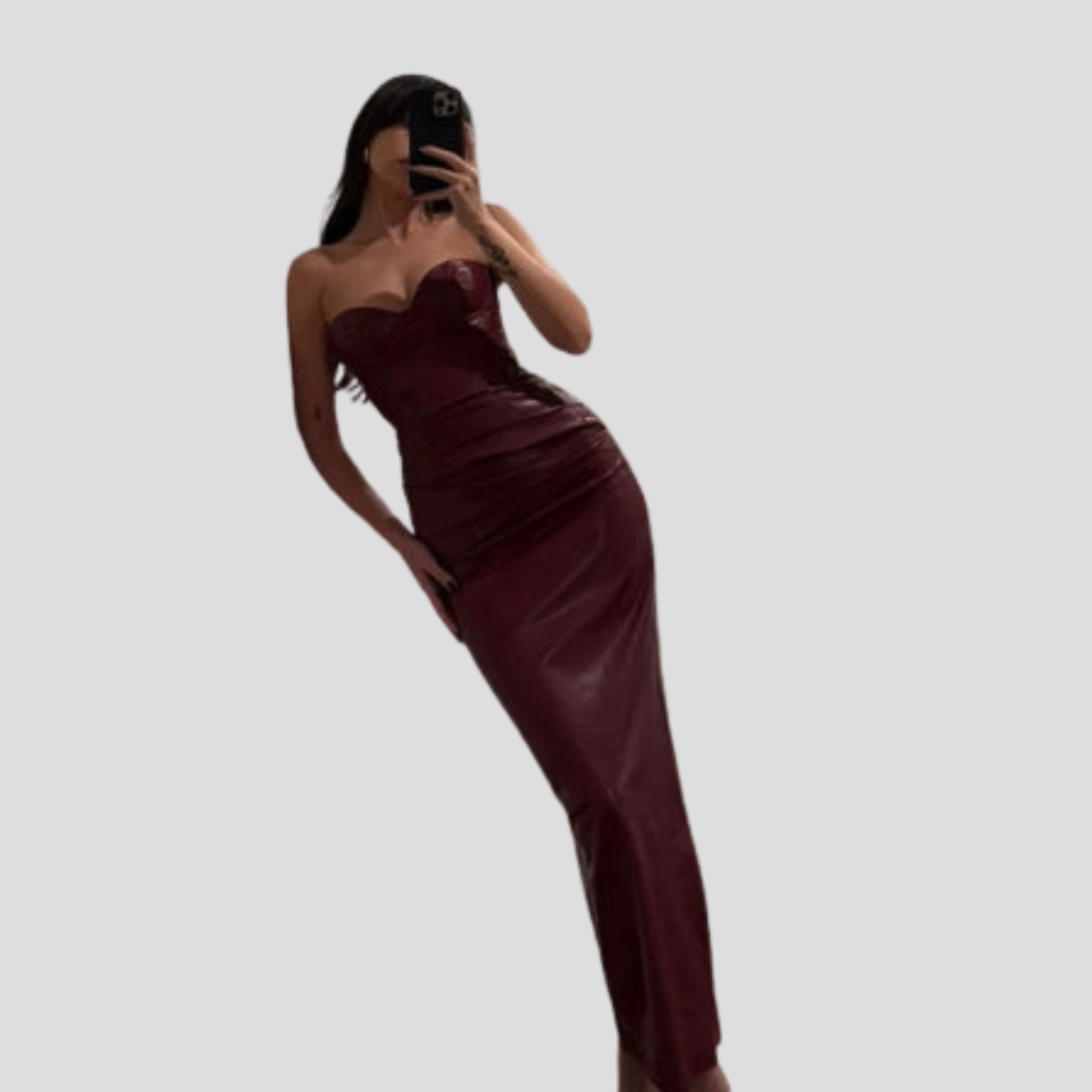 Women Strapless Dress | Bustier Bodice Design & Pencil Silhouette for Evening Wear