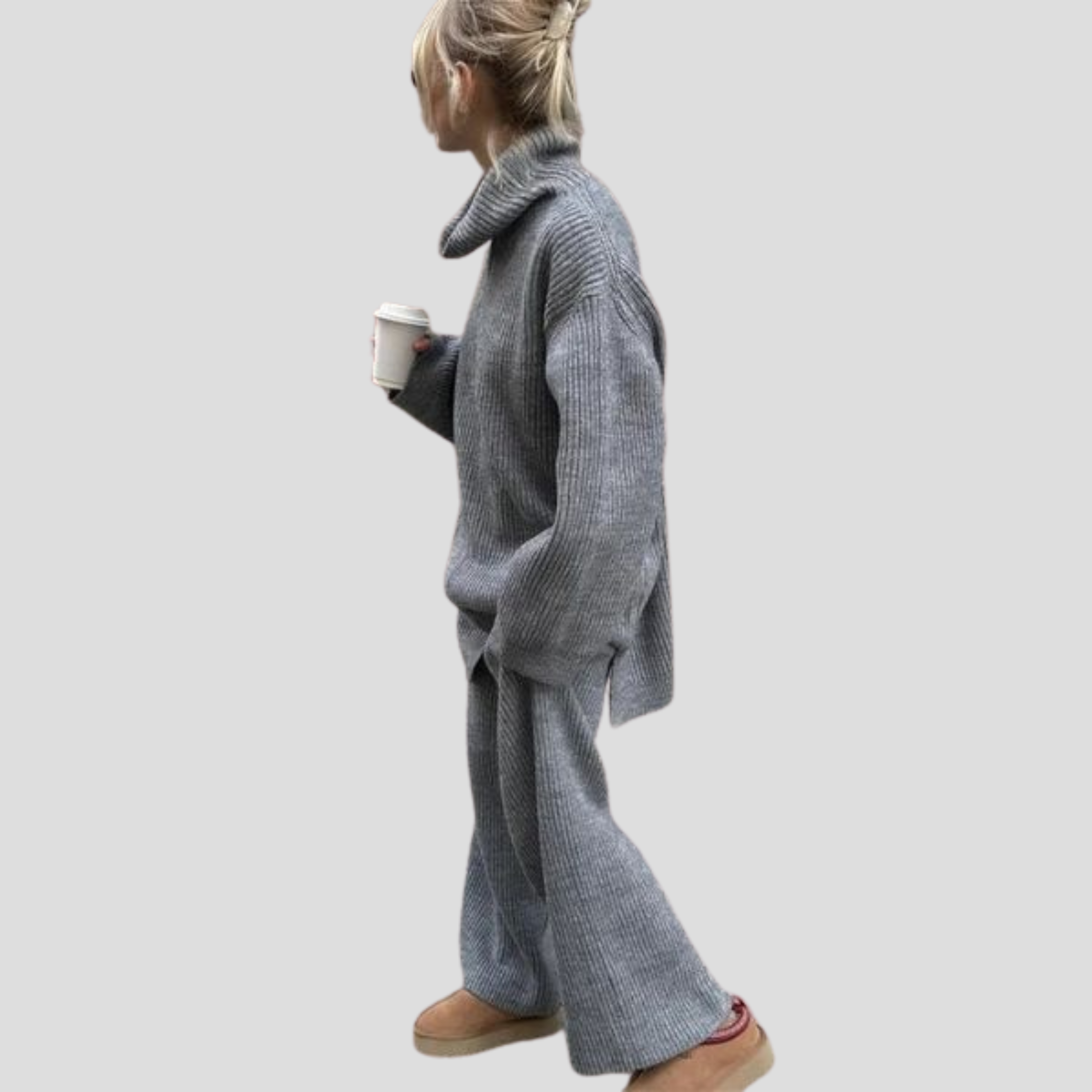 Women Lounge Set | Ribbed Surface Definition & Coordinated Lower Alignment for Daily Wear