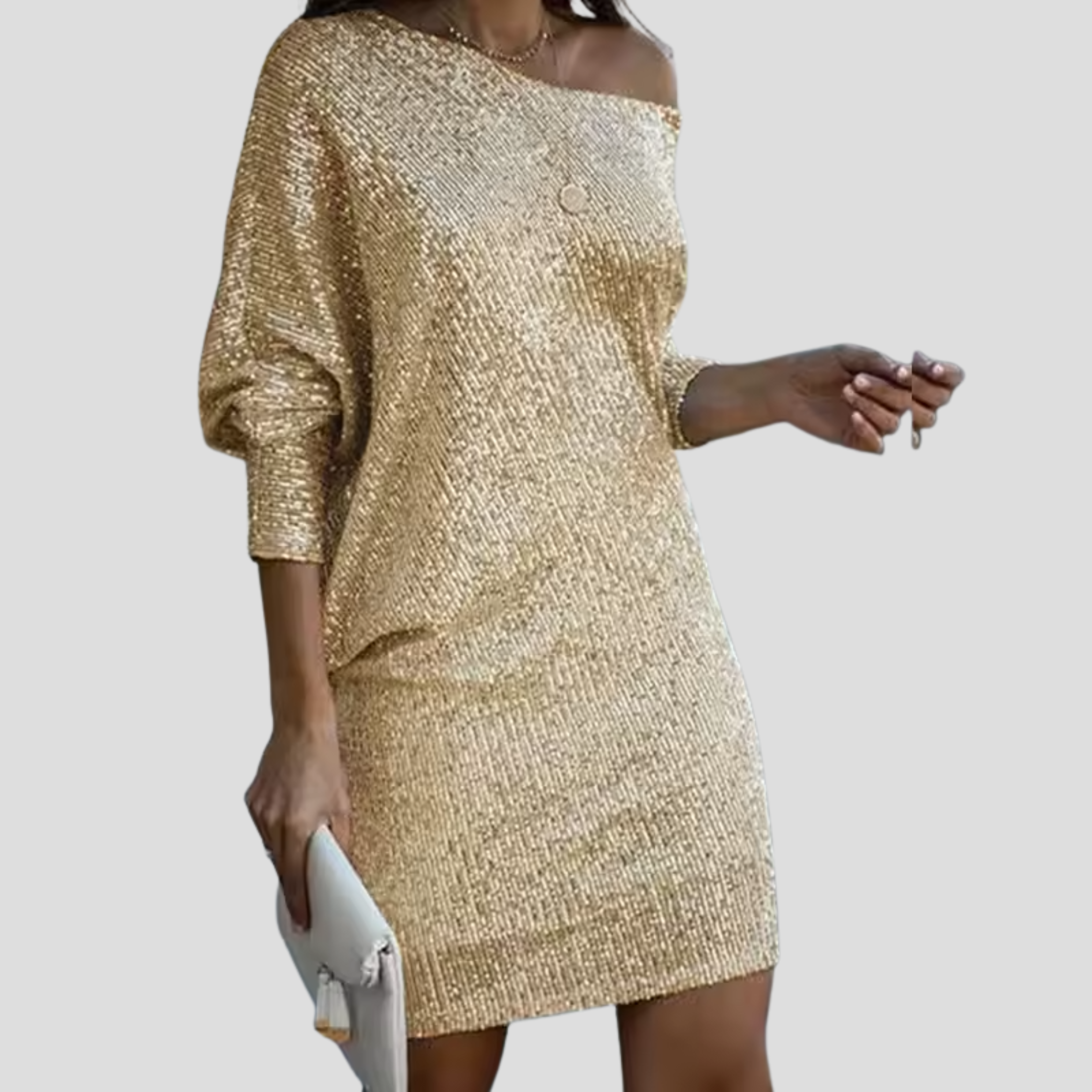 Women Mini Dress | Off-Shoulder Neckline & Relaxed Hem Silhouette for Daily Wear