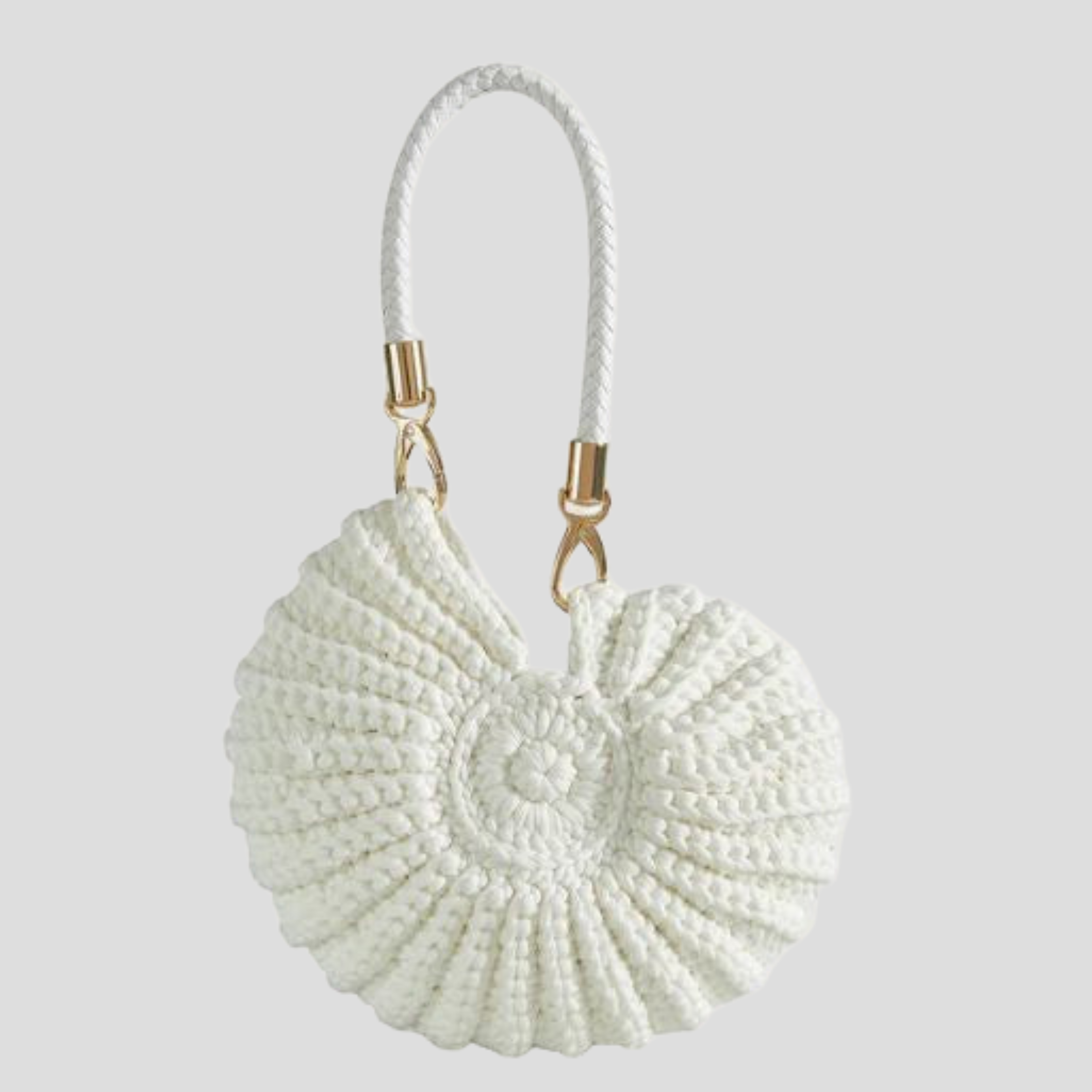 Women Bag | Conch-Shaped Silhouette & Woven Surface Design for Daily Wear