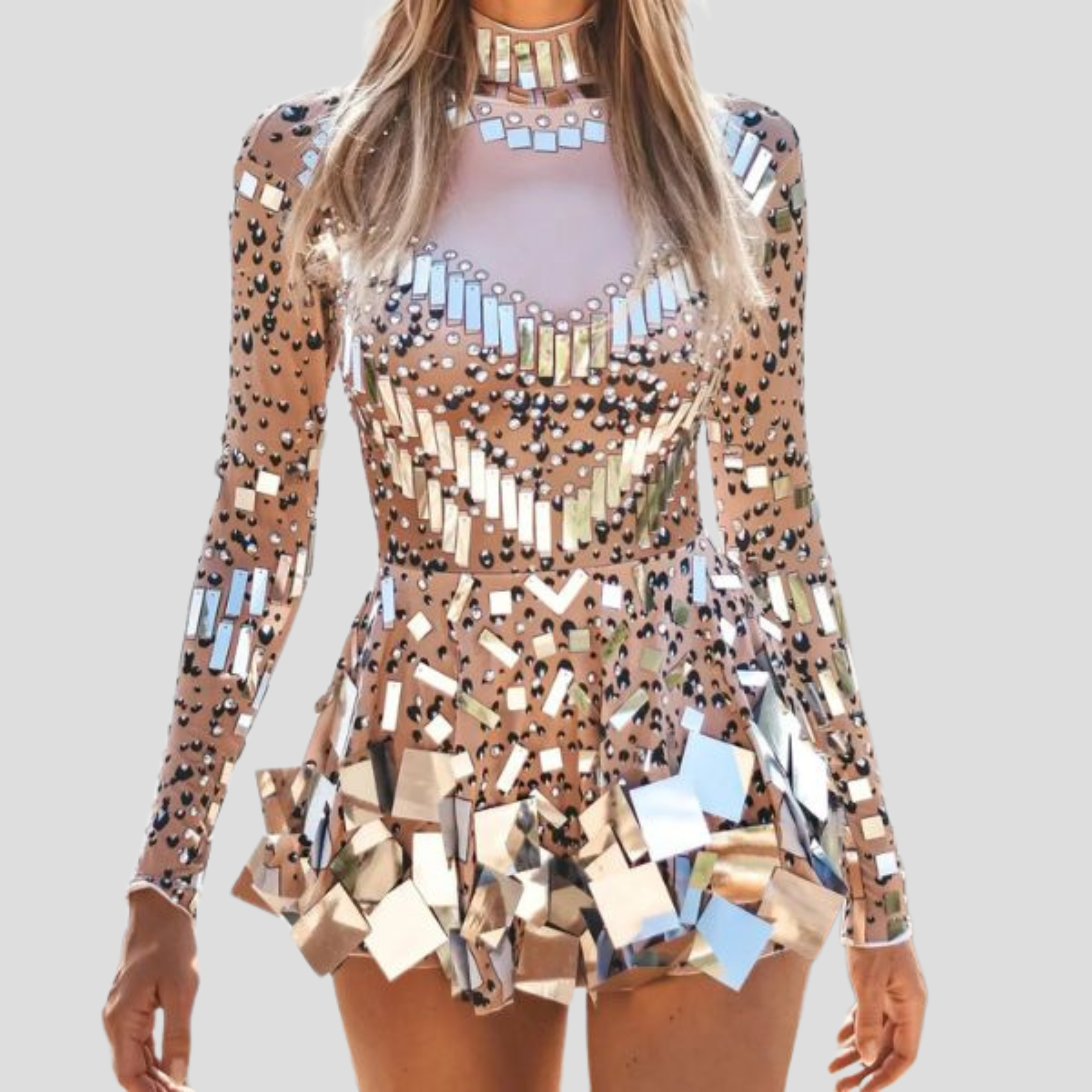 Women Sequin Dress | Long Sleeve Silhouette & Fitted Evening Profile for Occasion Wear