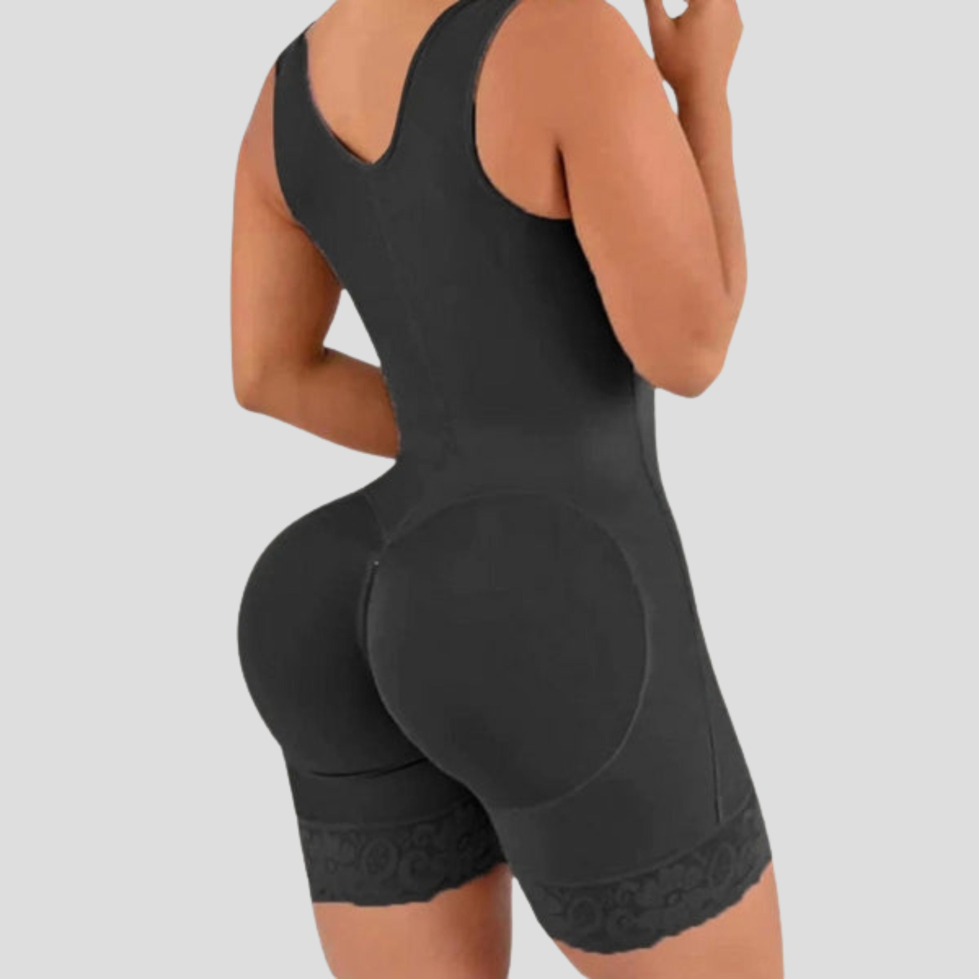 Women Sculpting Bodysuit | Hook-Front Closure & Full-Length Structured Silhouette for Layering