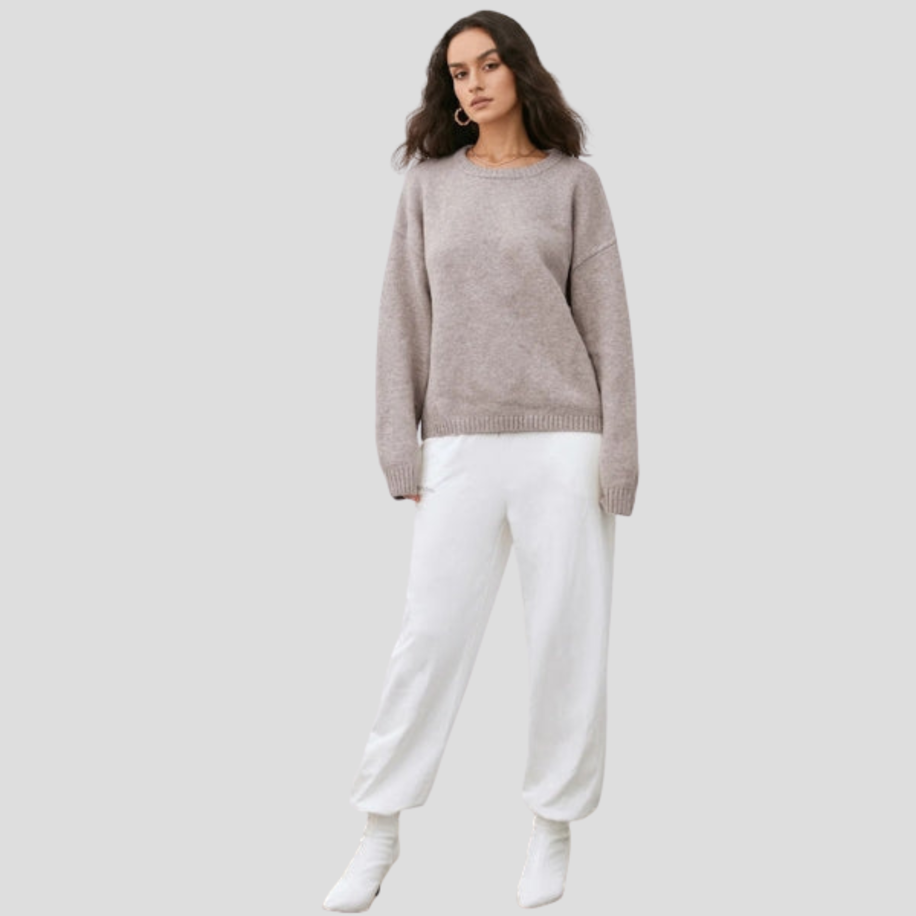Women Sweater | Crew Neck Design & Relaxed Shoulder Detail for Daily Use