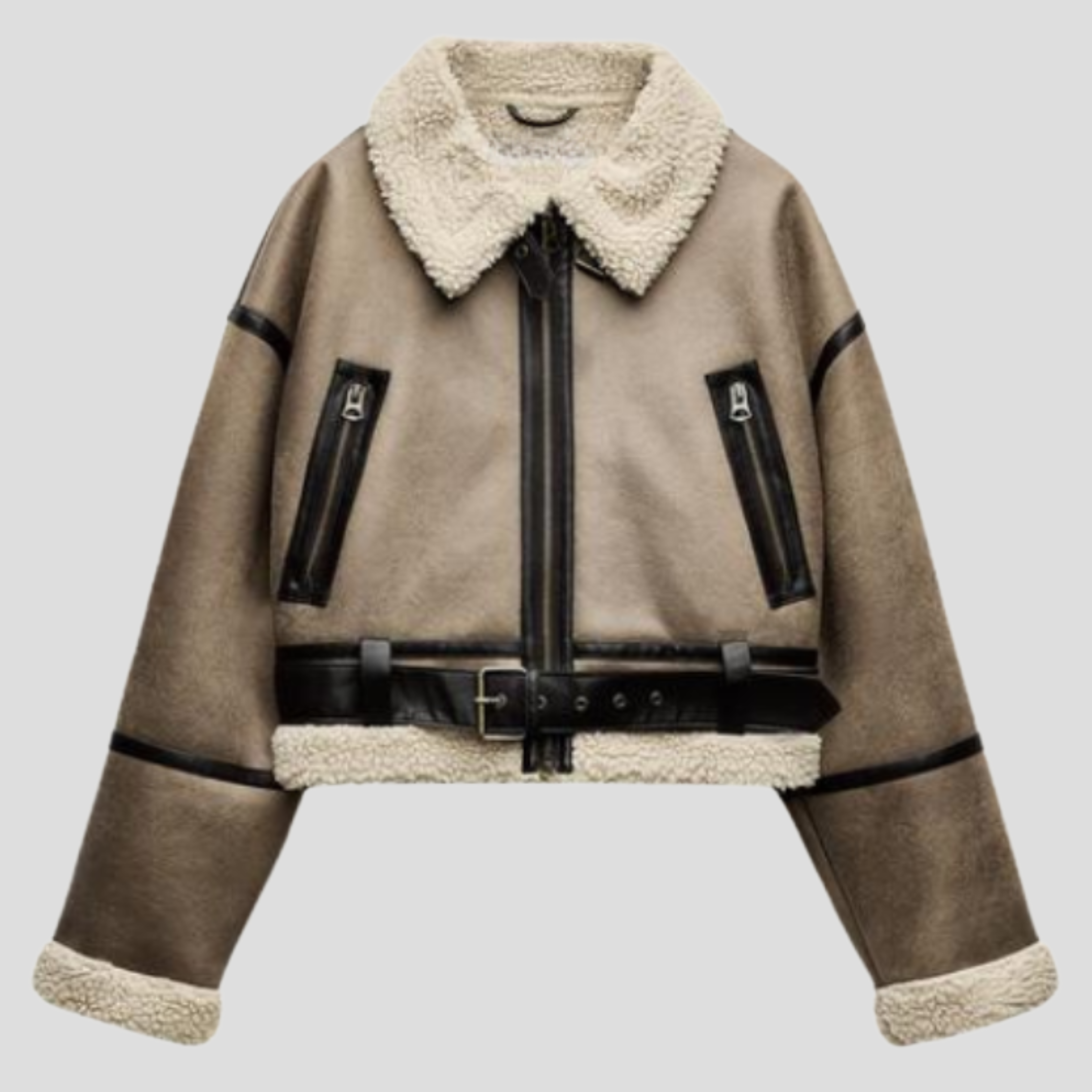 Women Jacket | Aviator Silhouette & Wide Collar Design for Daily Wear