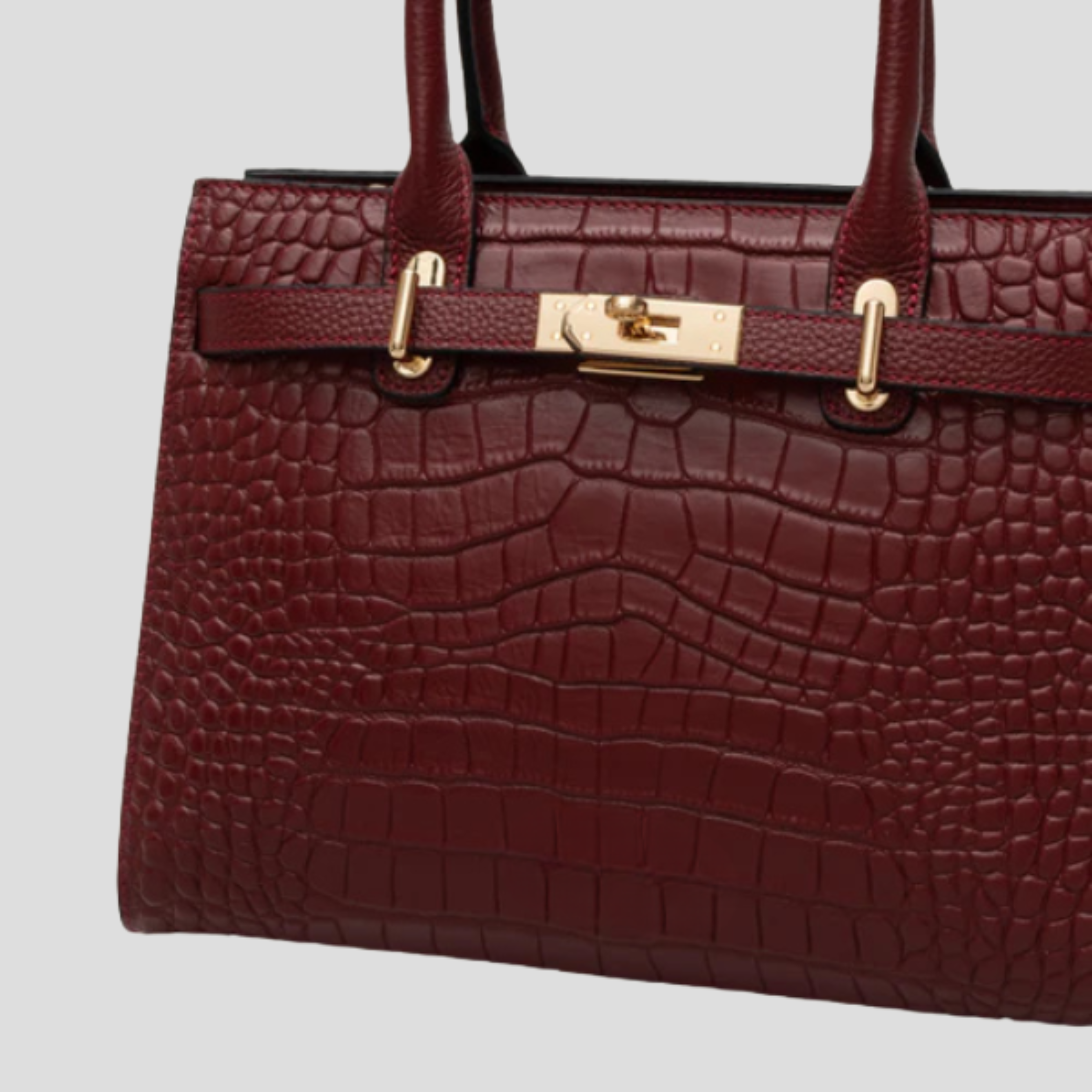 Women Bag | Defined Handle Structure & Structured Lock Front Design