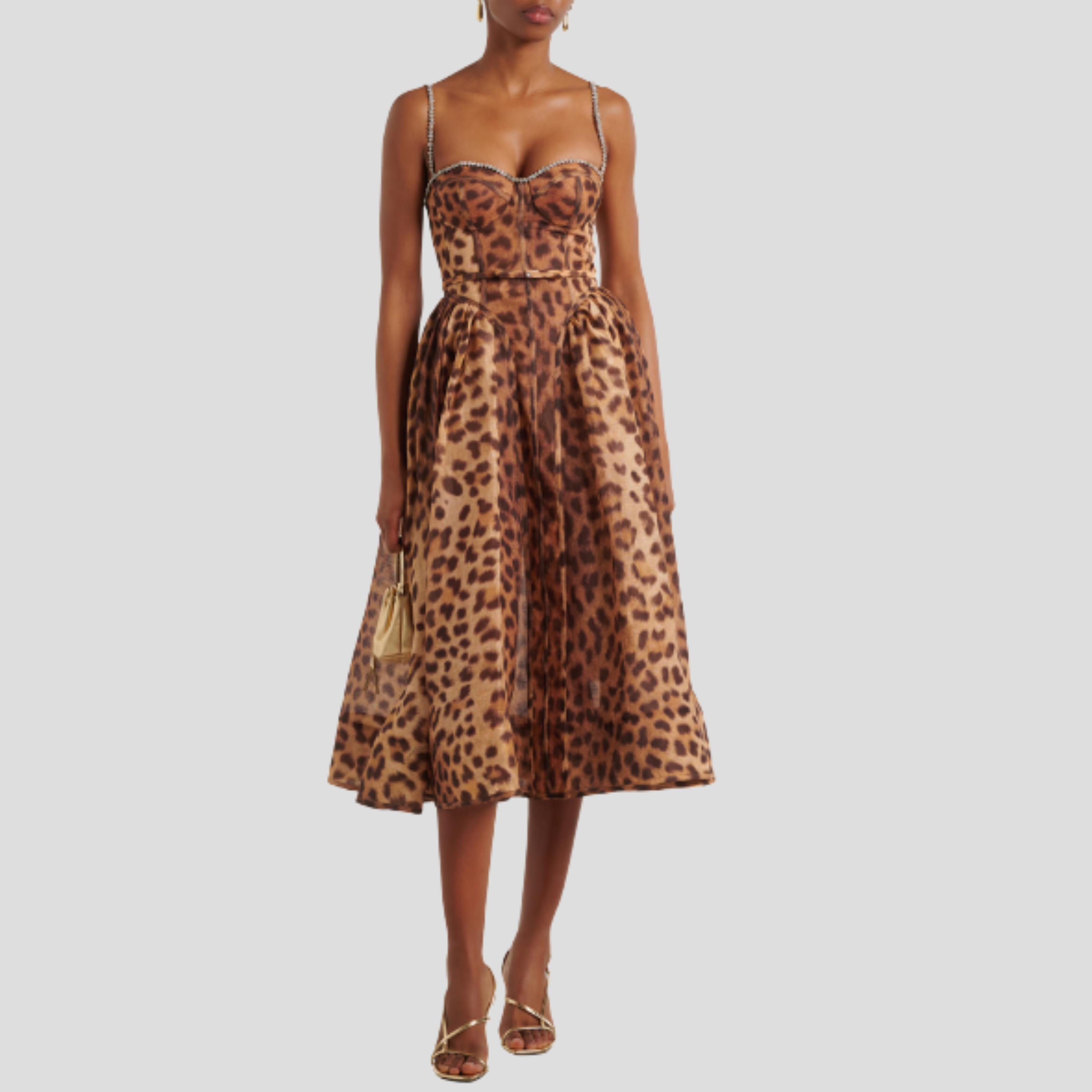 Women Midi Dress | Corset Bodice Structure & Defined Waist Silhouette for Evening Wear